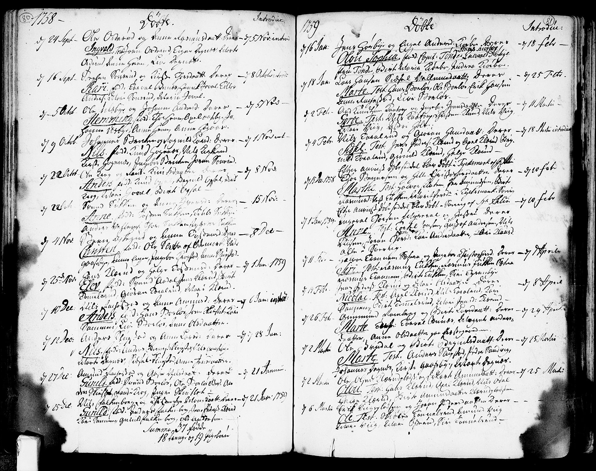 Rødenes prestekontor Kirkebøker, SAO/A-2005/F/Fa/L0002: Parish register (official) no. I 2, 1733-1776, p. 80-81