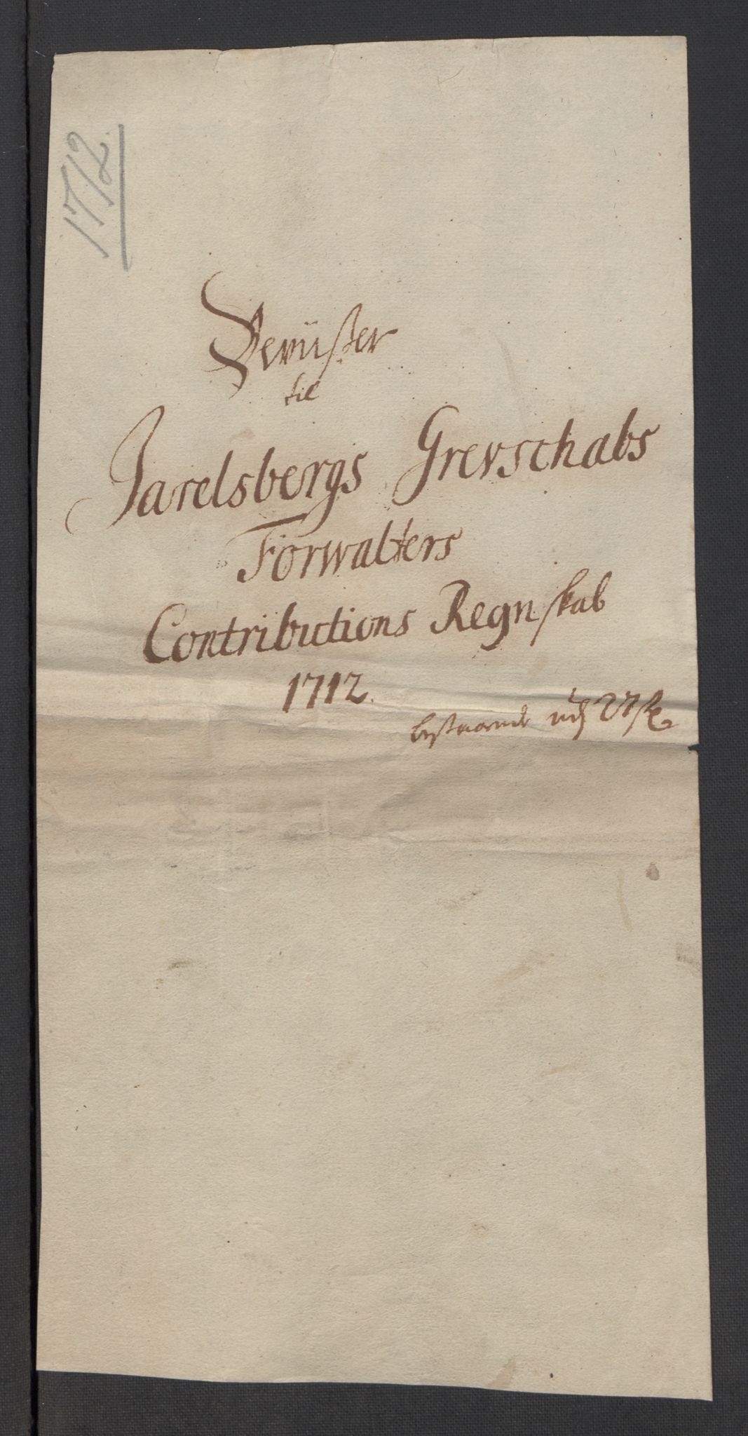 Rentekammeret inntil 1814, Reviderte regnskaper, Fogderegnskap, AV/RA-EA-4092/R32/L1877: Fogderegnskap Jarlsberg grevskap, 1712, p. 3