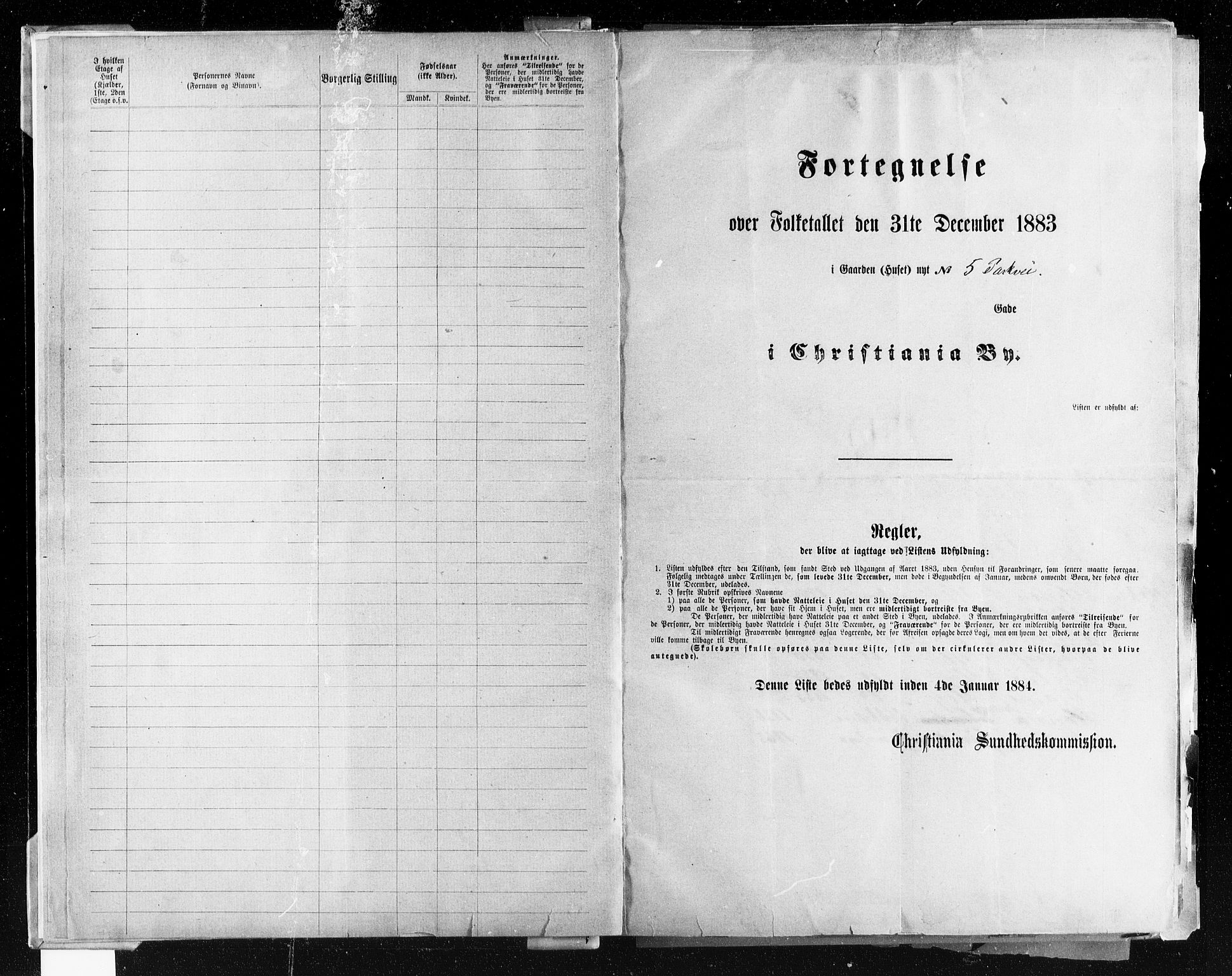 OBA, Municipal Census 1883 for Kristiania, 1883, p. 3248