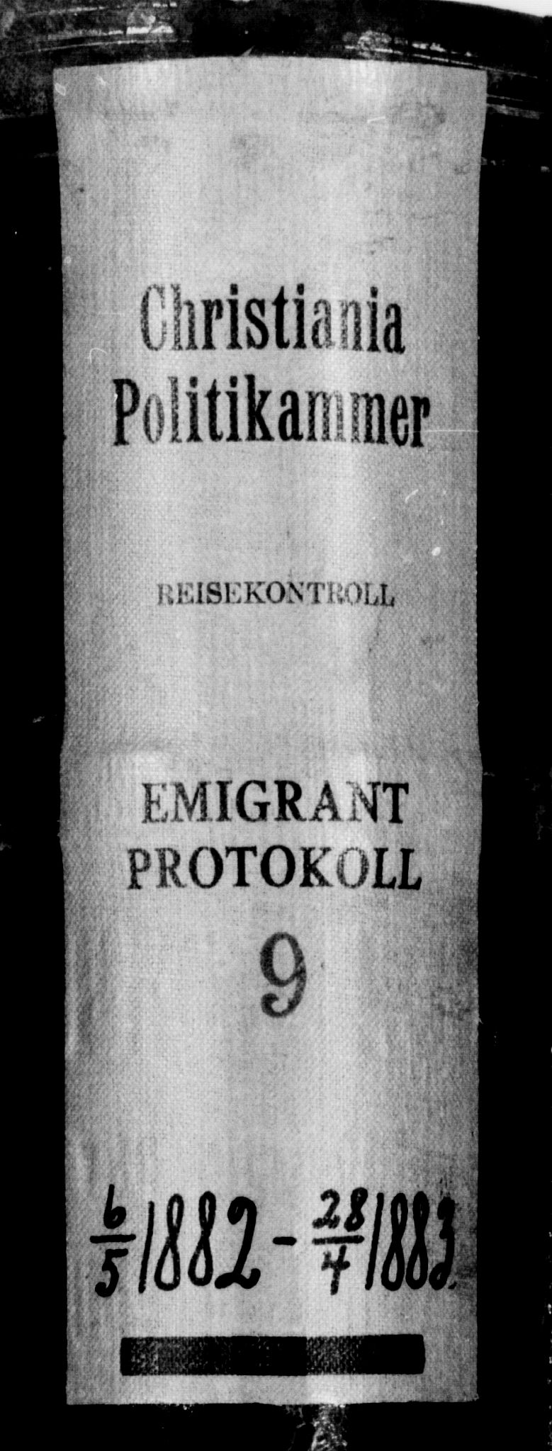 Oslo politidistrikt, SAO/A-10085/E/Ee/Eef/L0009: Emigrantprotokoll, 1882-1883