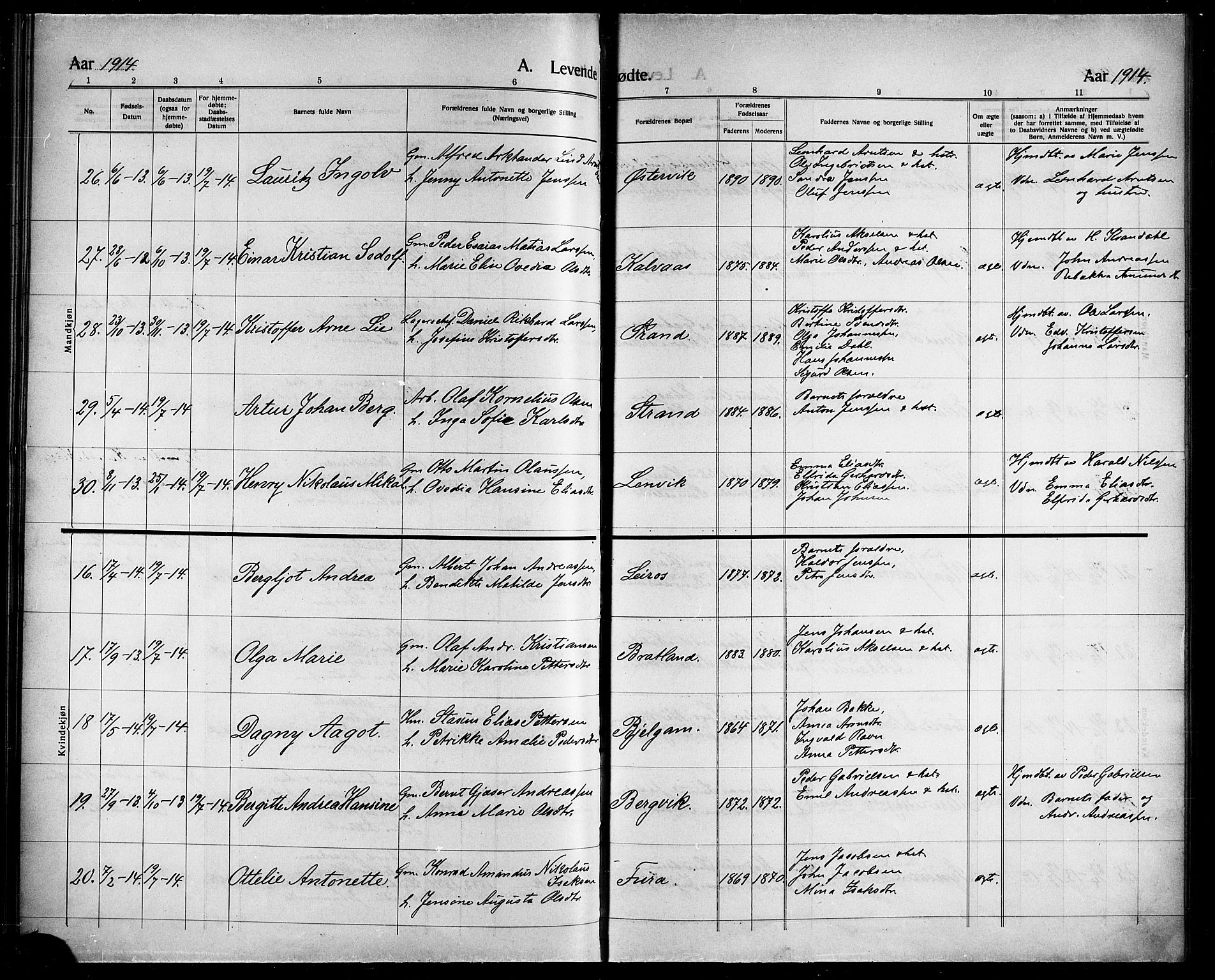 Ministerialprotokoller, klokkerbøker og fødselsregistre - Nordland, AV/SAT-A-1459/863/L0916: Parish register (copy) no. 863C06, 1907-1921