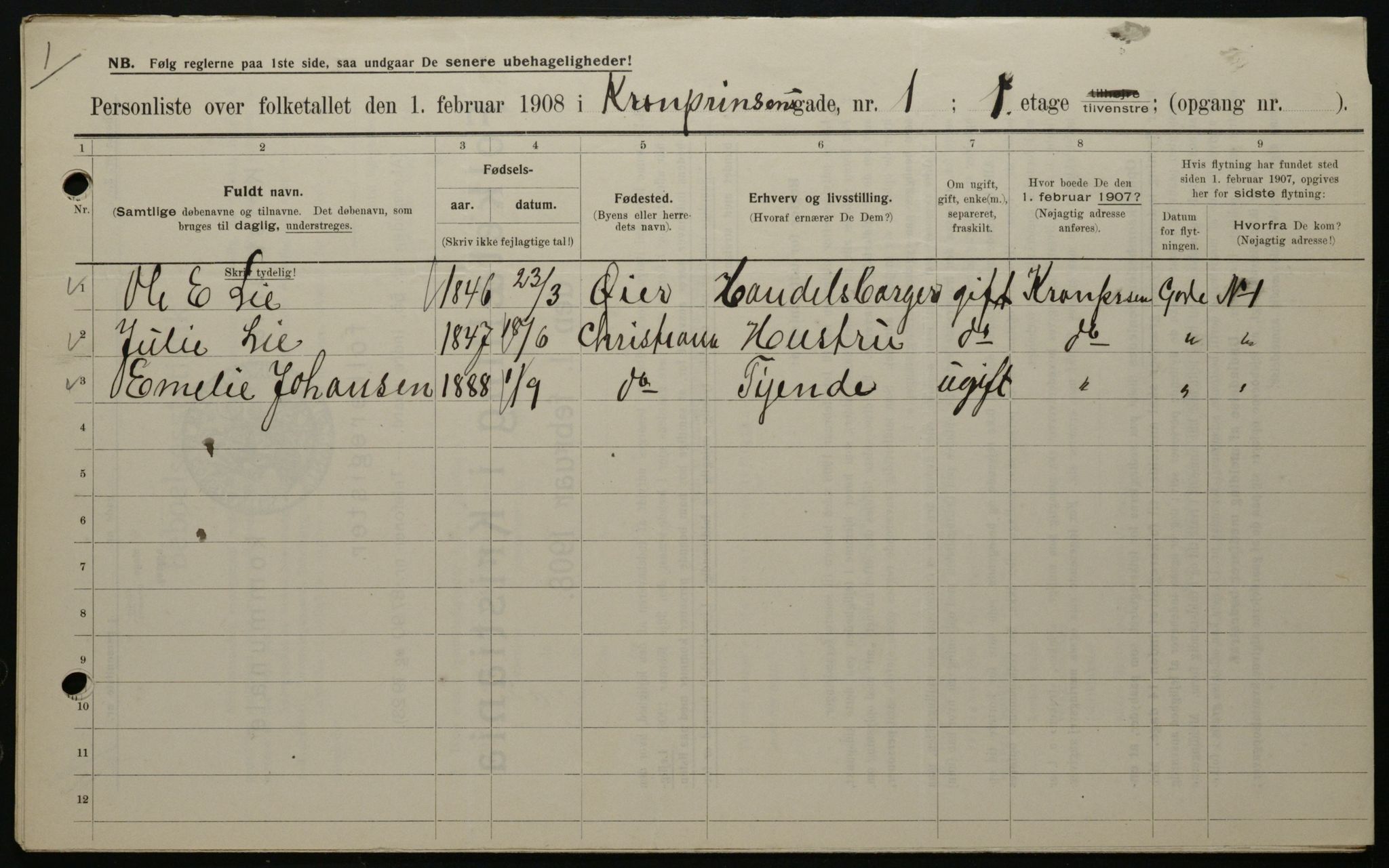 OBA, Municipal Census 1908 for Kristiania, 1908, p. 48825