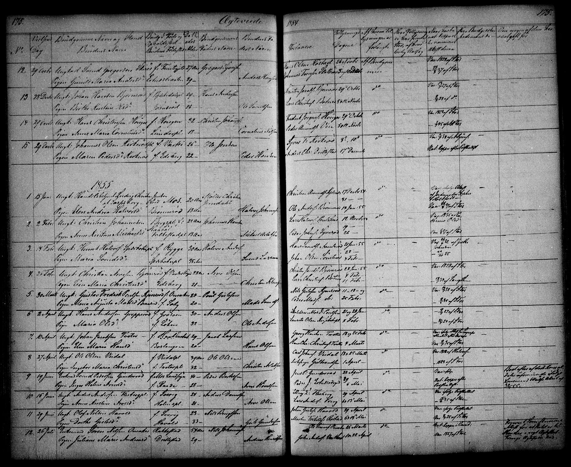 Våler prestekontor Kirkebøker, AV/SAO-A-11083/F/Fa/L0006: Parish register (official) no. I 6, 1840-1861, p. 175