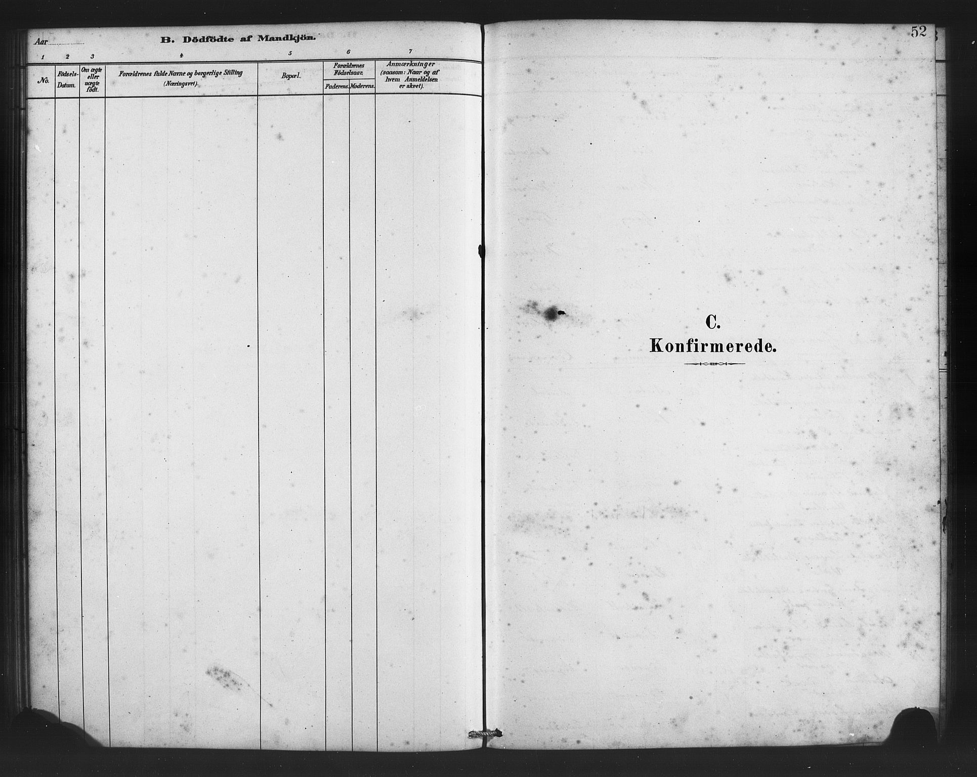 Finnås sokneprestembete, SAB/A-99925/H/Ha/Haa/Haad/L0001: Parish register (official) no. D 1, 1880-1894, p. 52