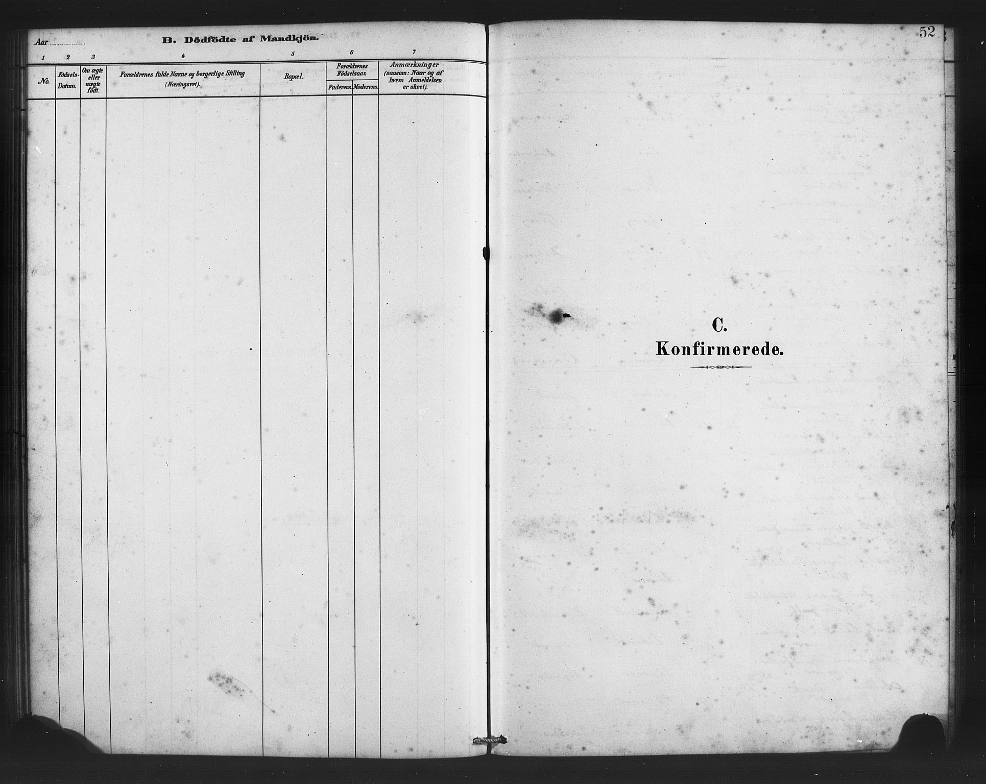 Finnås sokneprestembete, AV/SAB-A-99925/H/Ha/Haa/Haad/L0001: Parish register (official) no. D 1, 1880-1894, p. 52