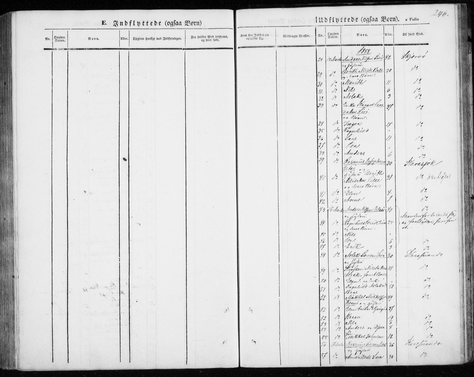 Kautokeino sokneprestembete, SATØ/S-1340/H/Ha/L0002.kirke: Parish register (official) no. 2, 1843-1861, p. 246