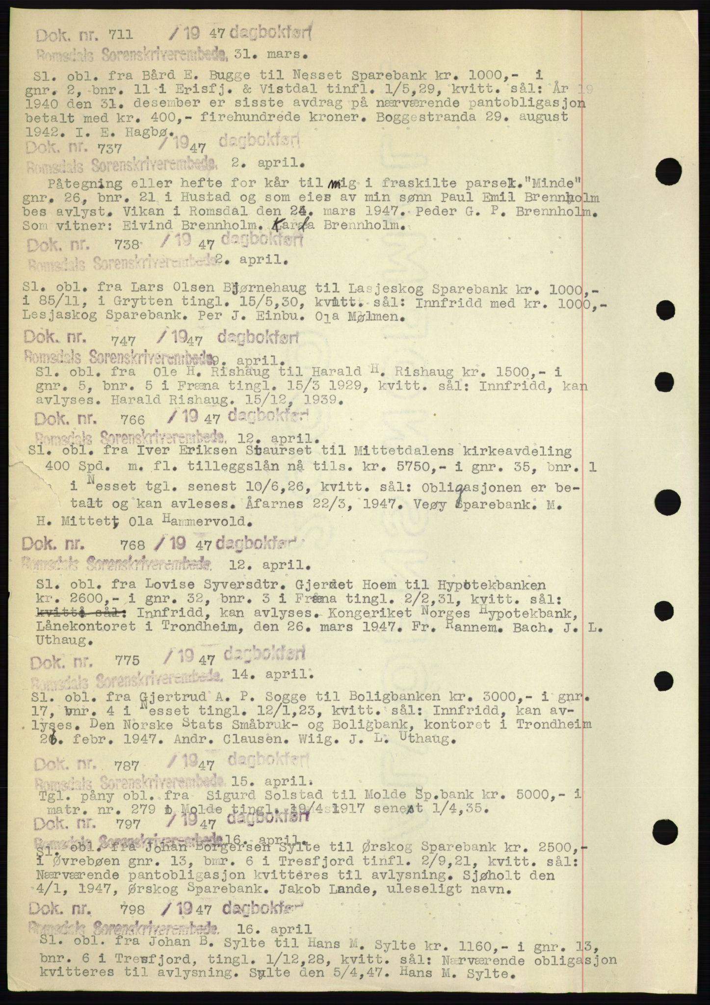 Romsdal sorenskriveri, AV/SAT-A-4149/1/2/2C: Mortgage book no. C1b, 1946-1949, Deed date: 31.03.1947