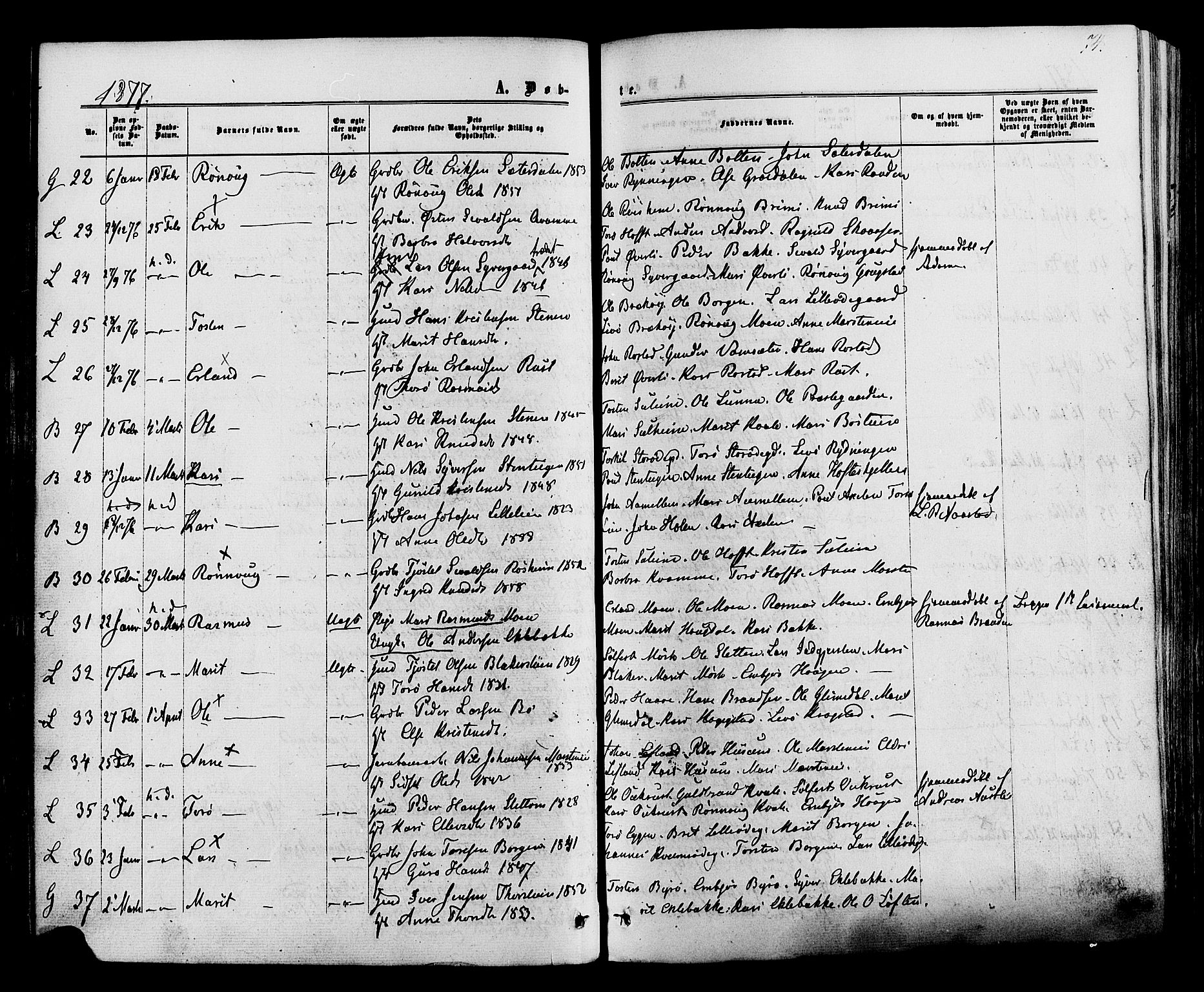 Lom prestekontor, AV/SAH-PREST-070/K/L0007: Parish register (official) no. 7, 1863-1884, p. 74