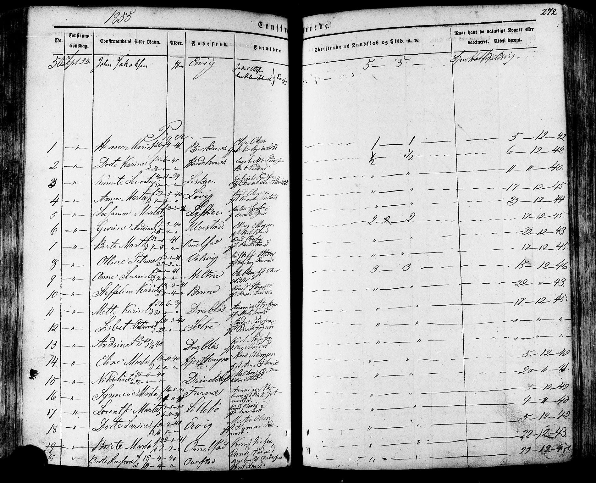 Ministerialprotokoller, klokkerbøker og fødselsregistre - Møre og Romsdal, SAT/A-1454/511/L0140: Parish register (official) no. 511A07, 1851-1878, p. 272