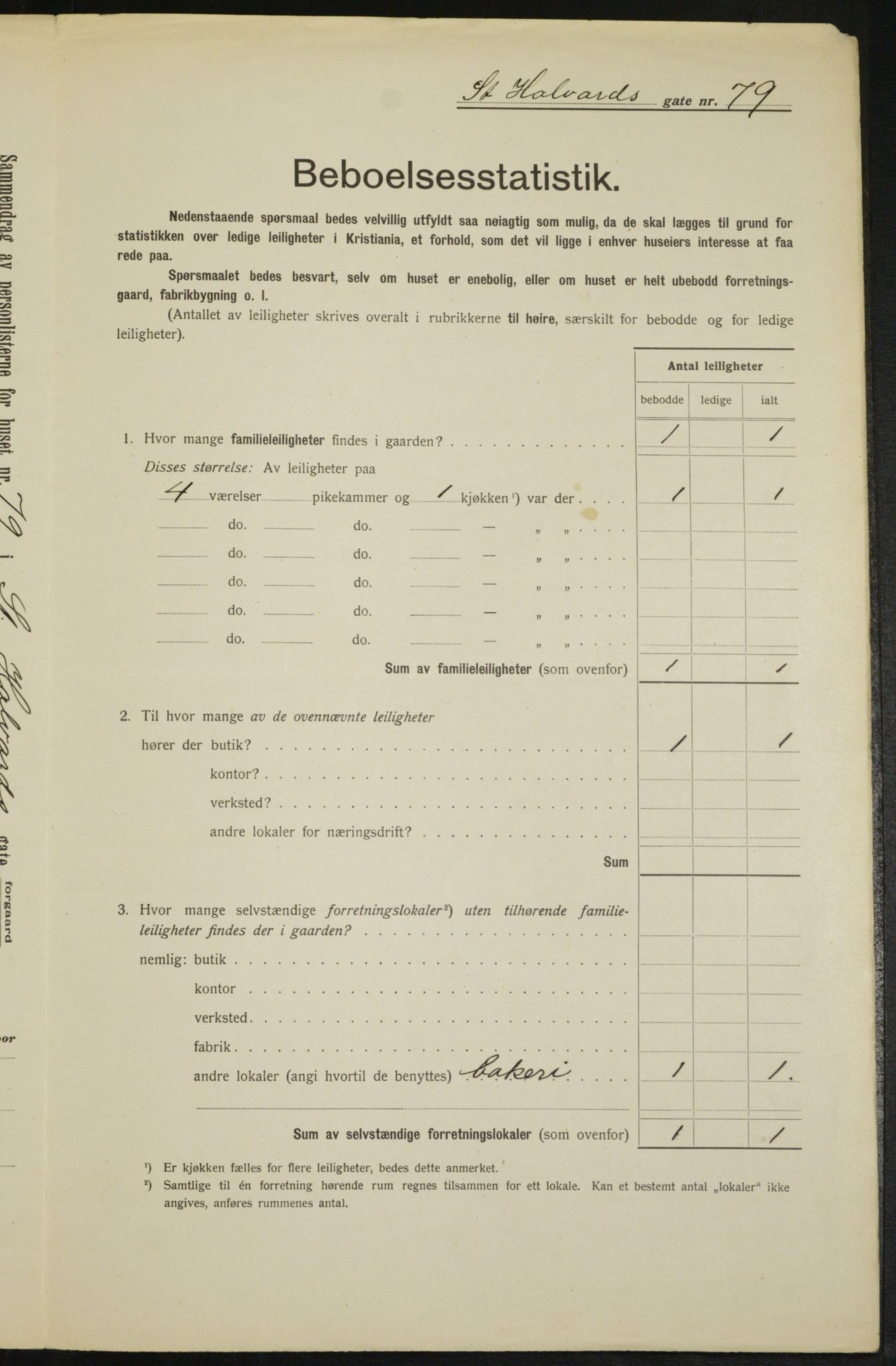 OBA, Municipal Census 1913 for Kristiania, 1913, p. 87895