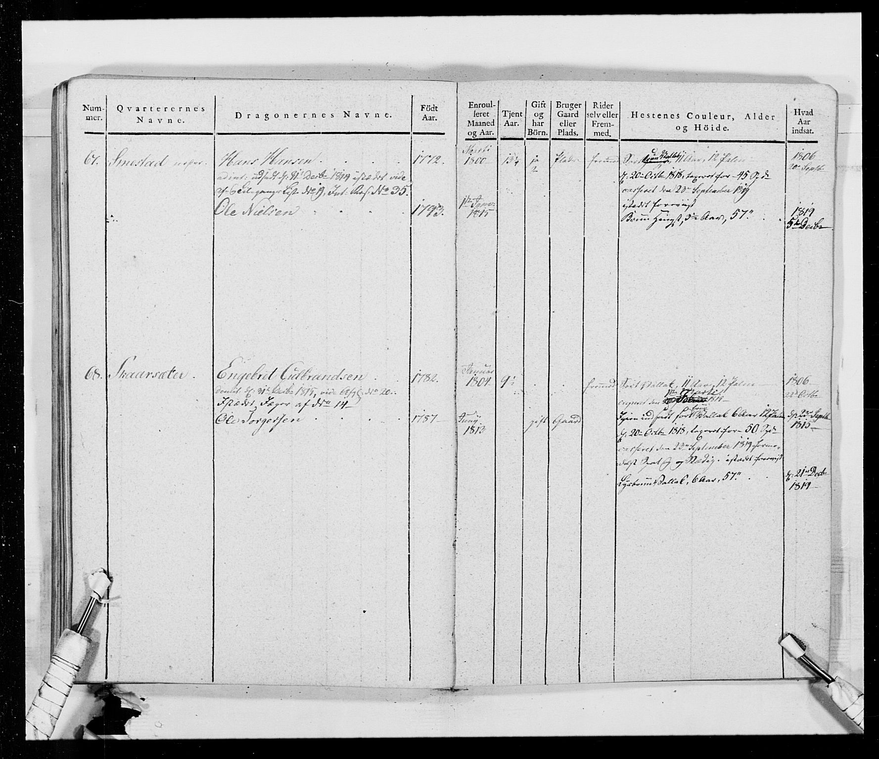 Generalitets- og kommissariatskollegiet, Det kongelige norske kommissariatskollegium, AV/RA-EA-5420/E/Eh/L0014: 3. Sønnafjelske dragonregiment, 1776-1813, p. 276