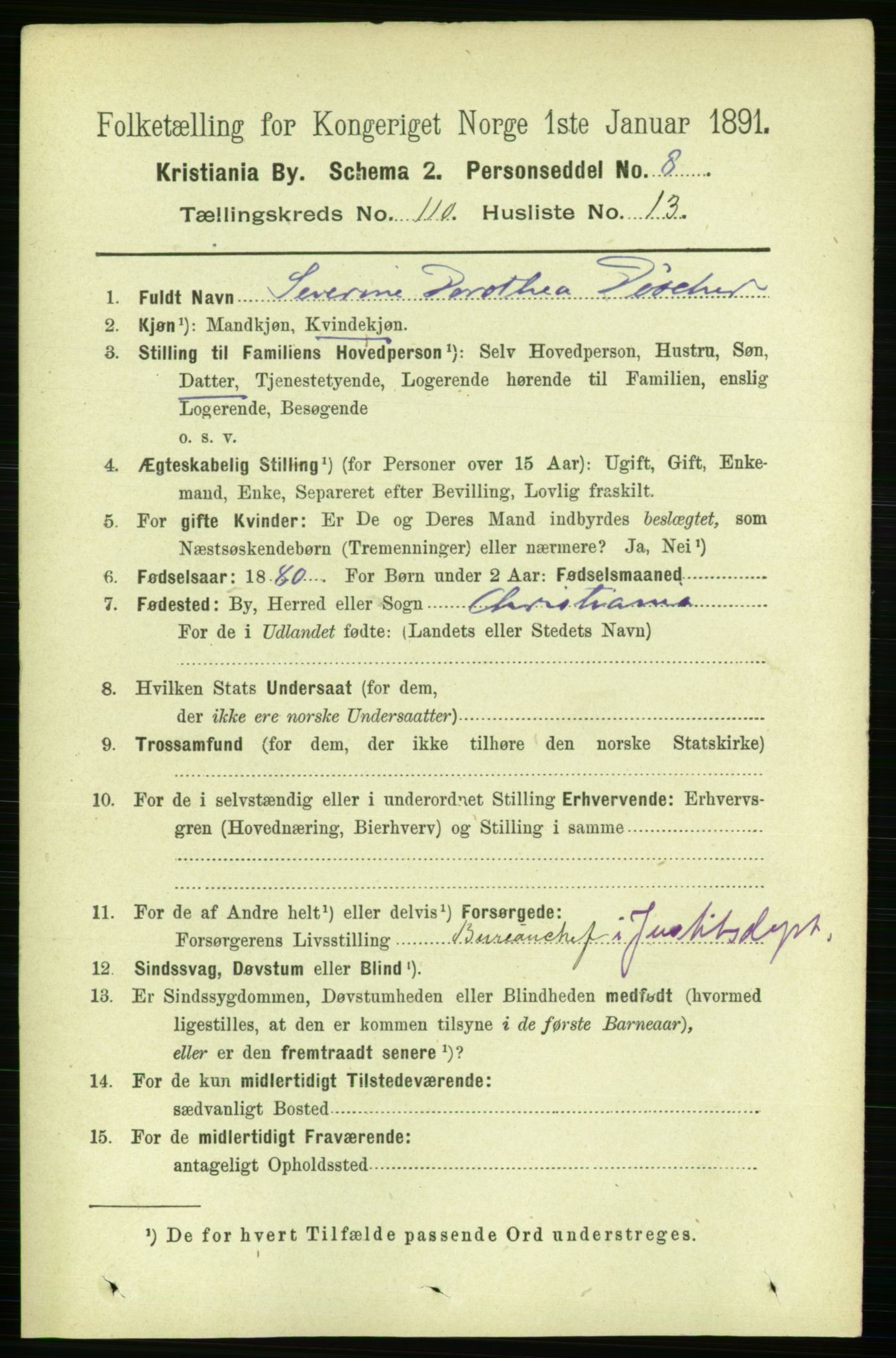 RA, 1891 census for 0301 Kristiania, 1891, p. 57504