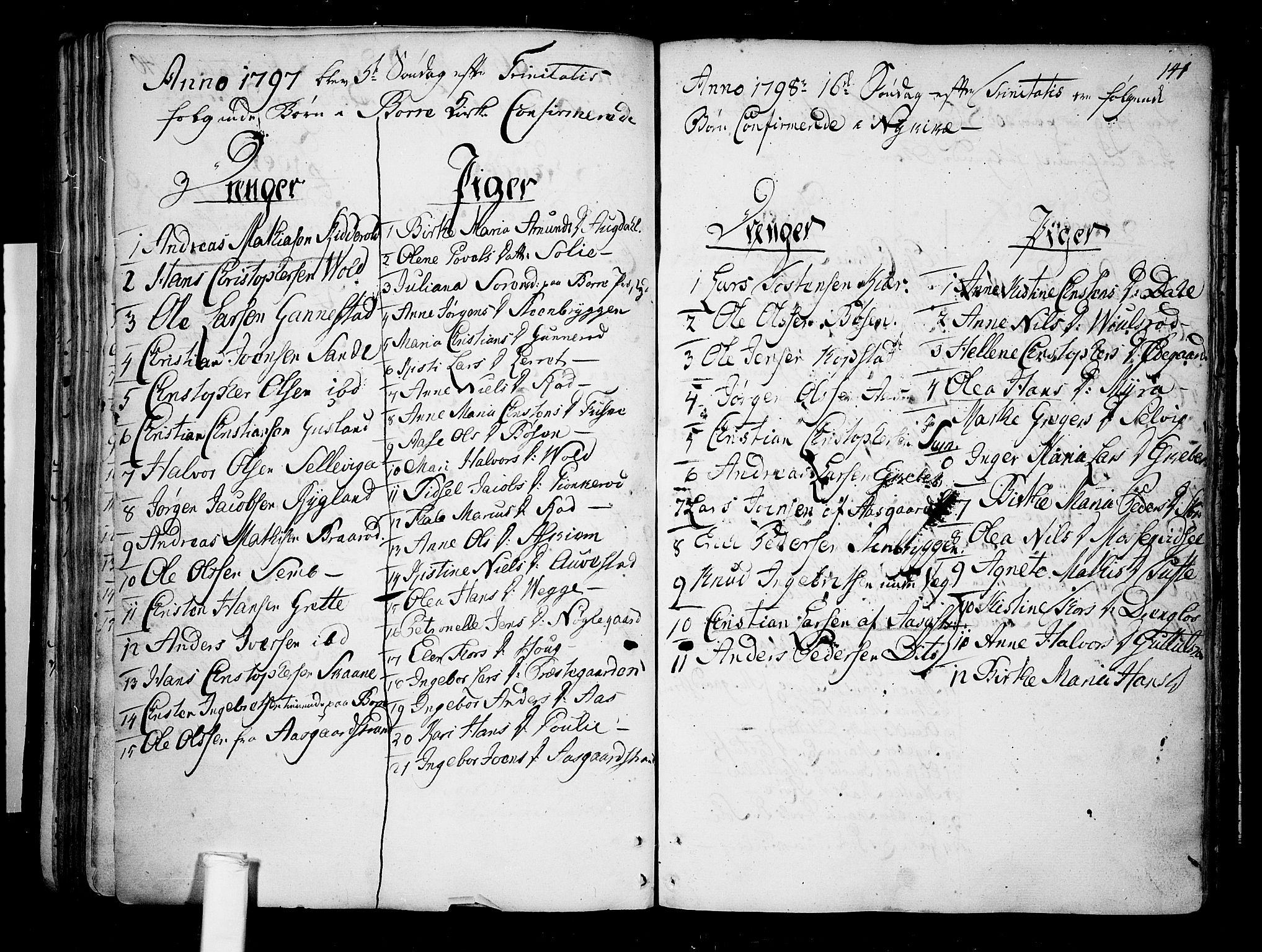 Borre kirkebøker, AV/SAKO-A-338/F/Fa/L0002: Parish register (official) no. I 2, 1752-1806, p. 141