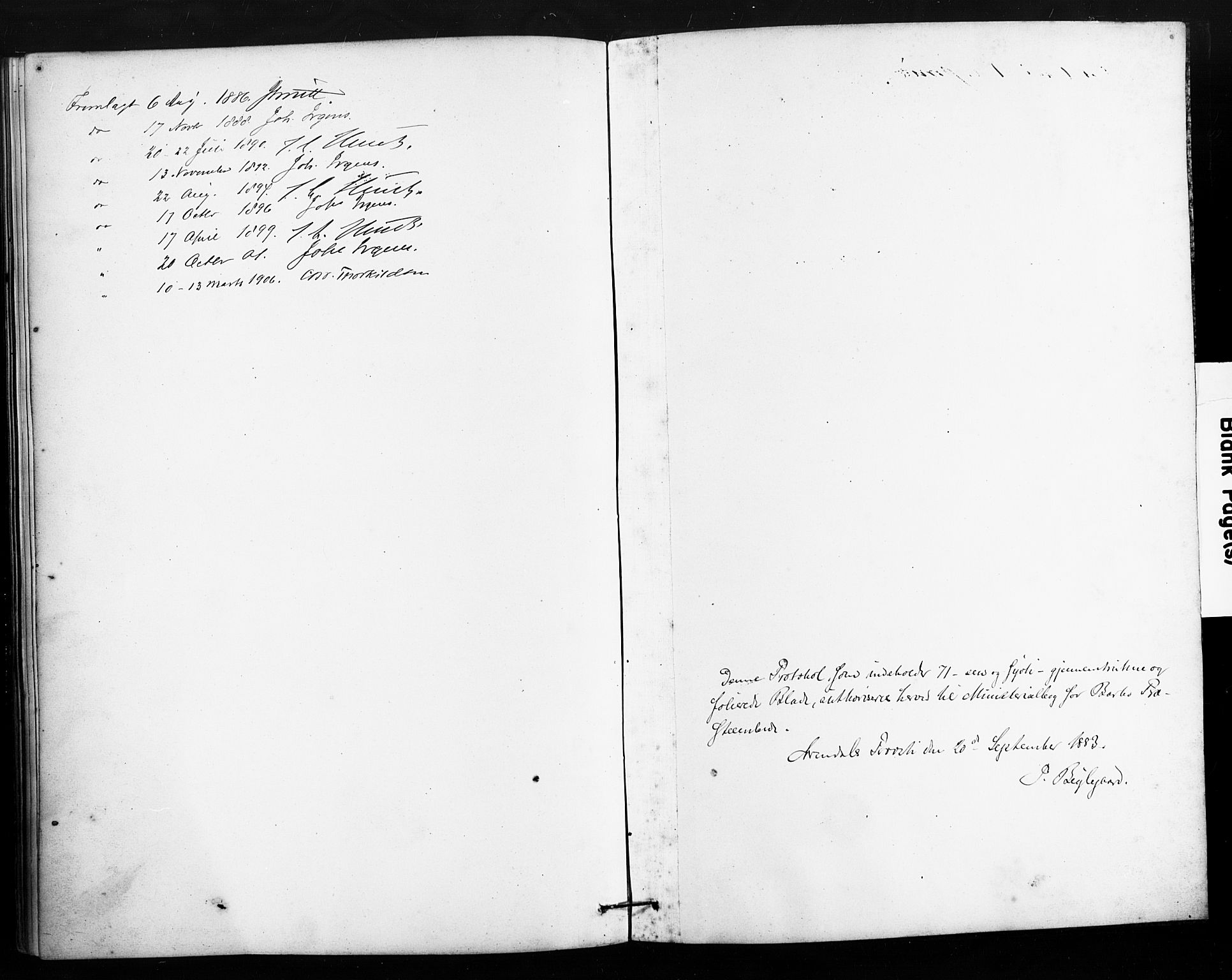 Barbu sokneprestkontor, SAK/1111-0003/F/Fa/L0004: Parish register (official) no. A 4, 1883-1909