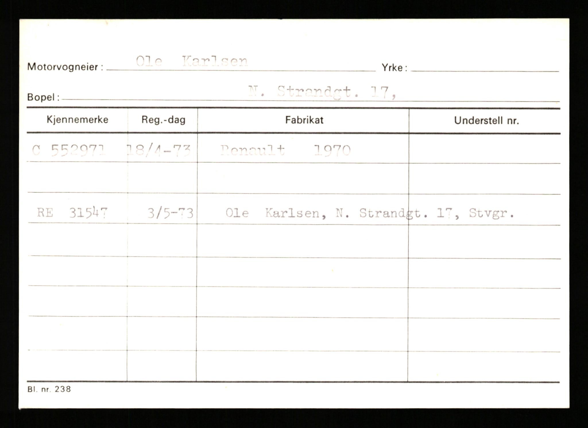 Stavanger trafikkstasjon, SAST/A-101942/0/G/L0012: Registreringsnummer: 363571 - 800000, 1930-1971, p. 1126