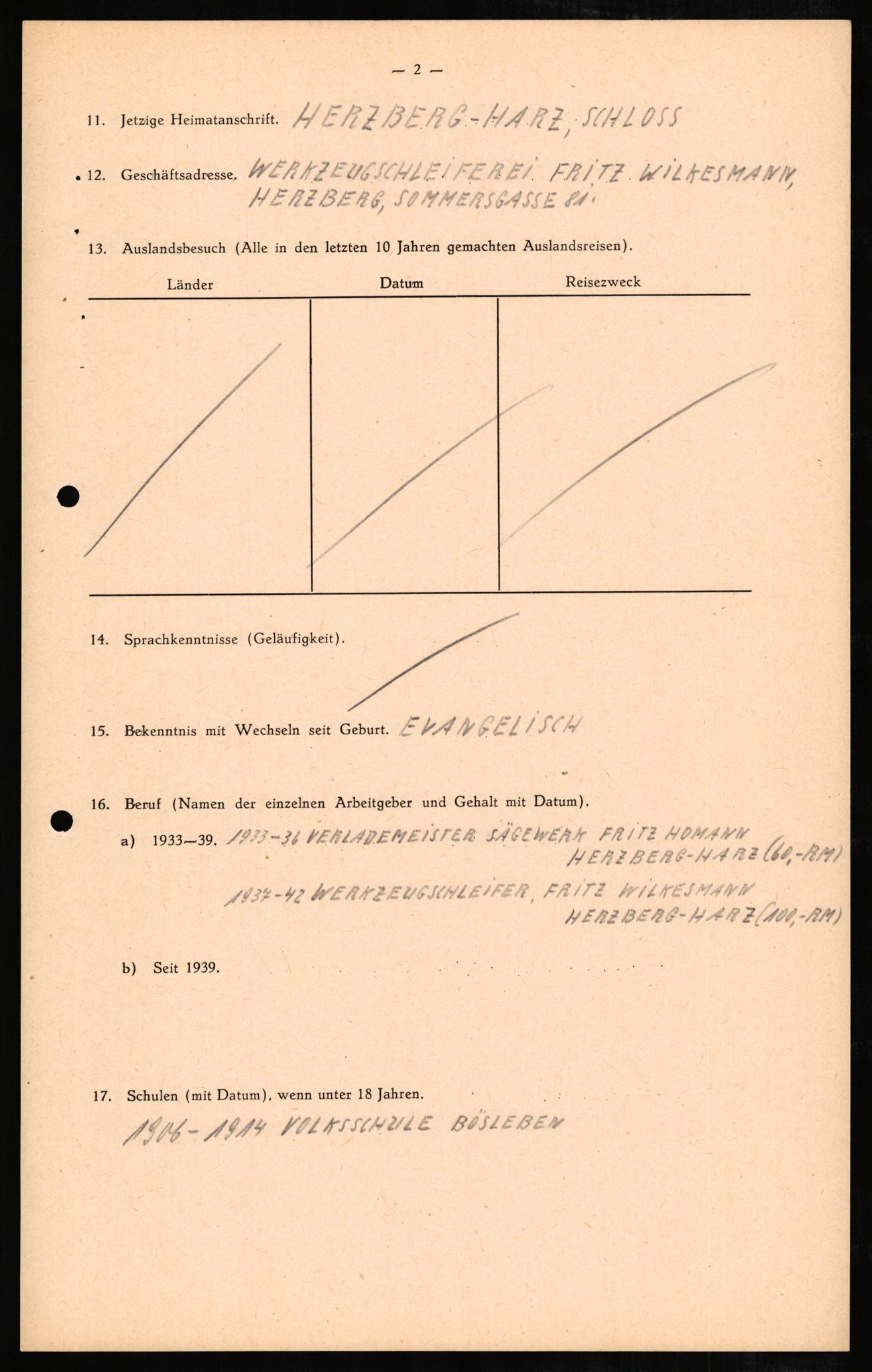 Forsvaret, Forsvarets overkommando II, AV/RA-RAFA-3915/D/Db/L0004: CI Questionaires. Tyske okkupasjonsstyrker i Norge. Tyskere., 1945-1946, p. 417