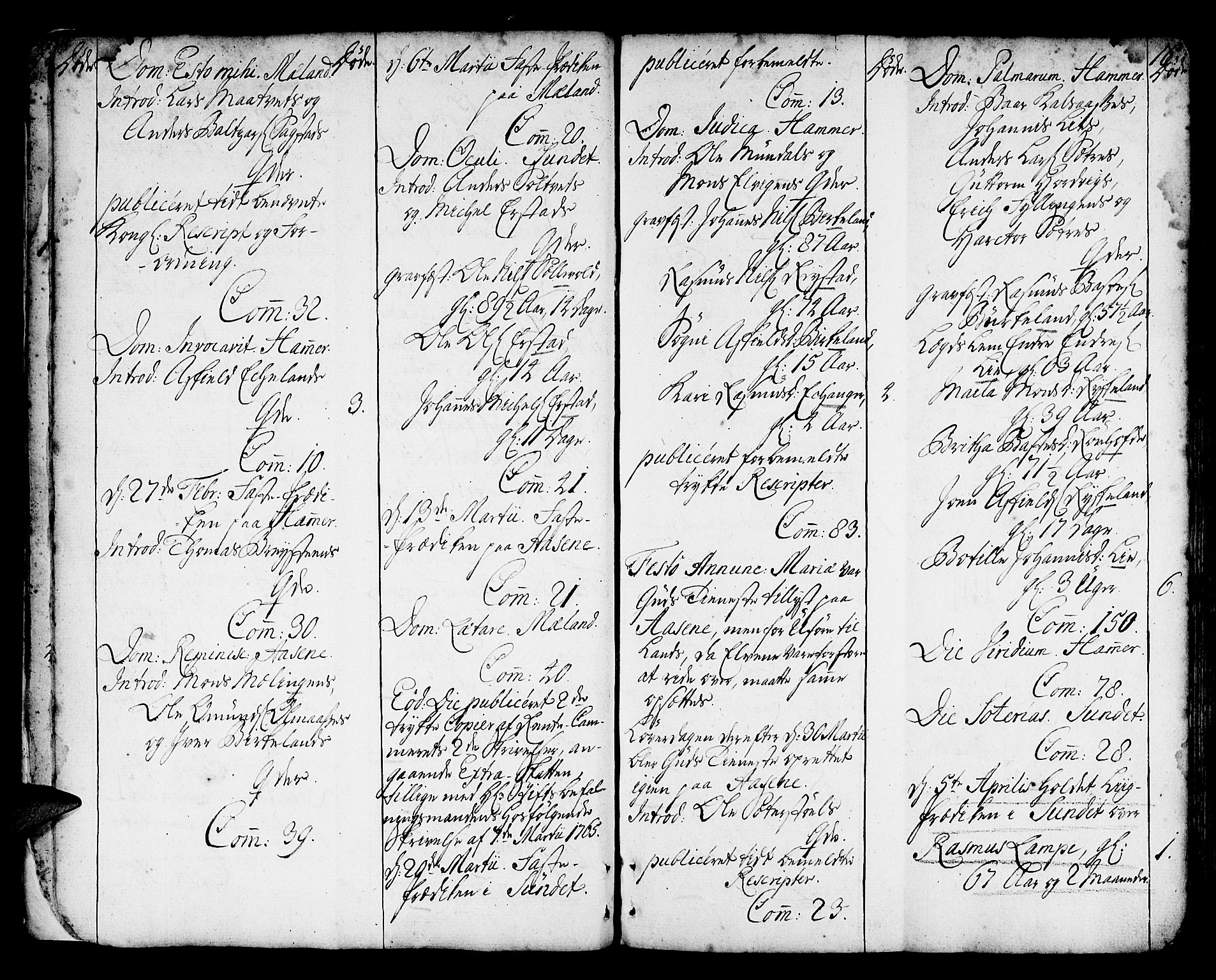 Hamre sokneprestembete, SAB/A-75501/H/Ha/Haa/Haaa/L0007: Parish register (official) no. A 7, 1762-1777, p. 16