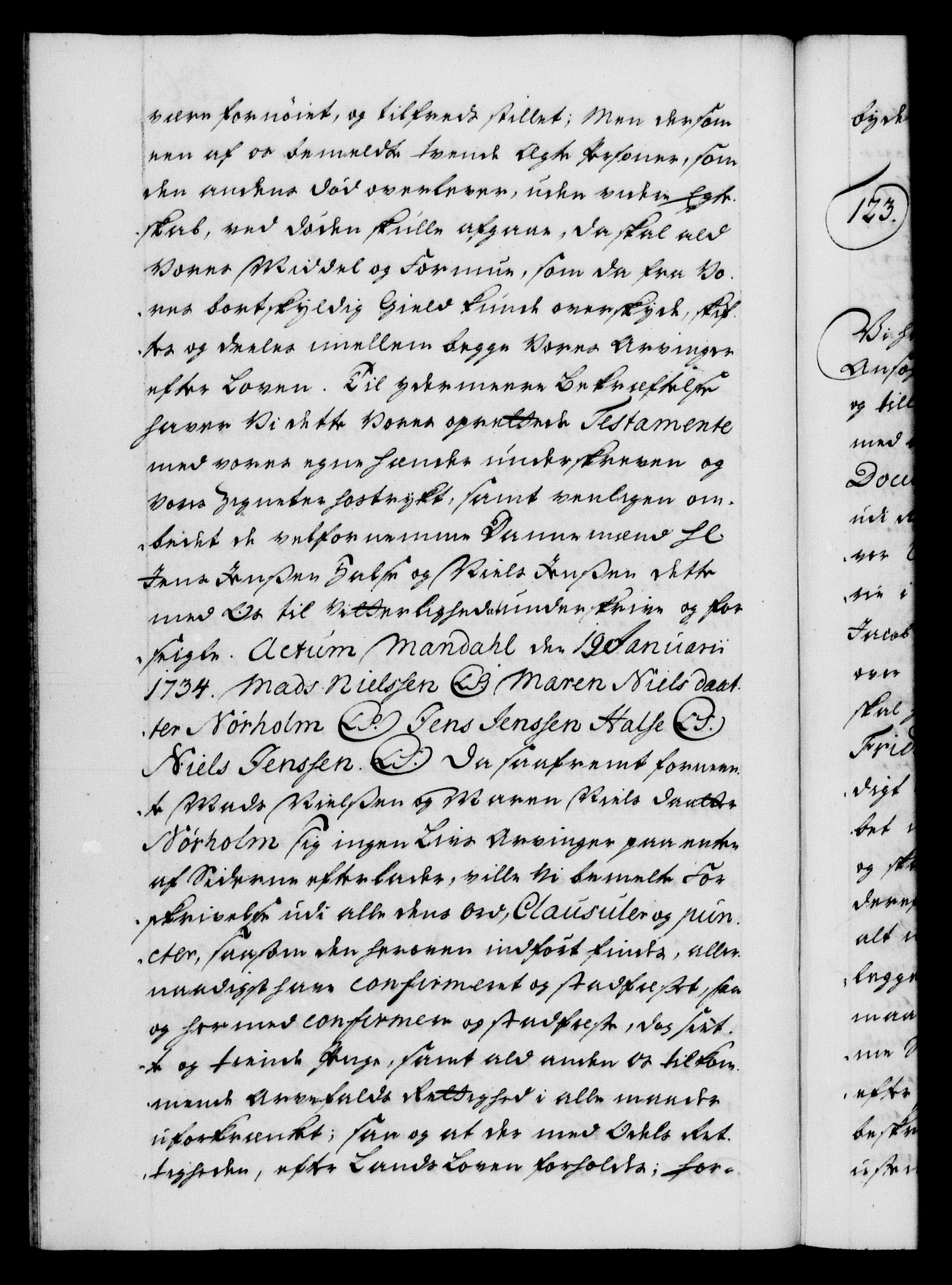 Danske Kanselli 1572-1799, AV/RA-EA-3023/F/Fc/Fca/Fcaa/L0028: Norske registre, 1733-1734, p. 436b