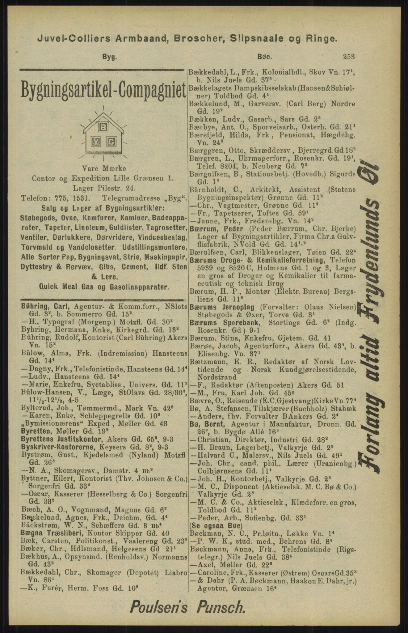 Kristiania/Oslo adressebok, PUBL/-, 1904, p. 253