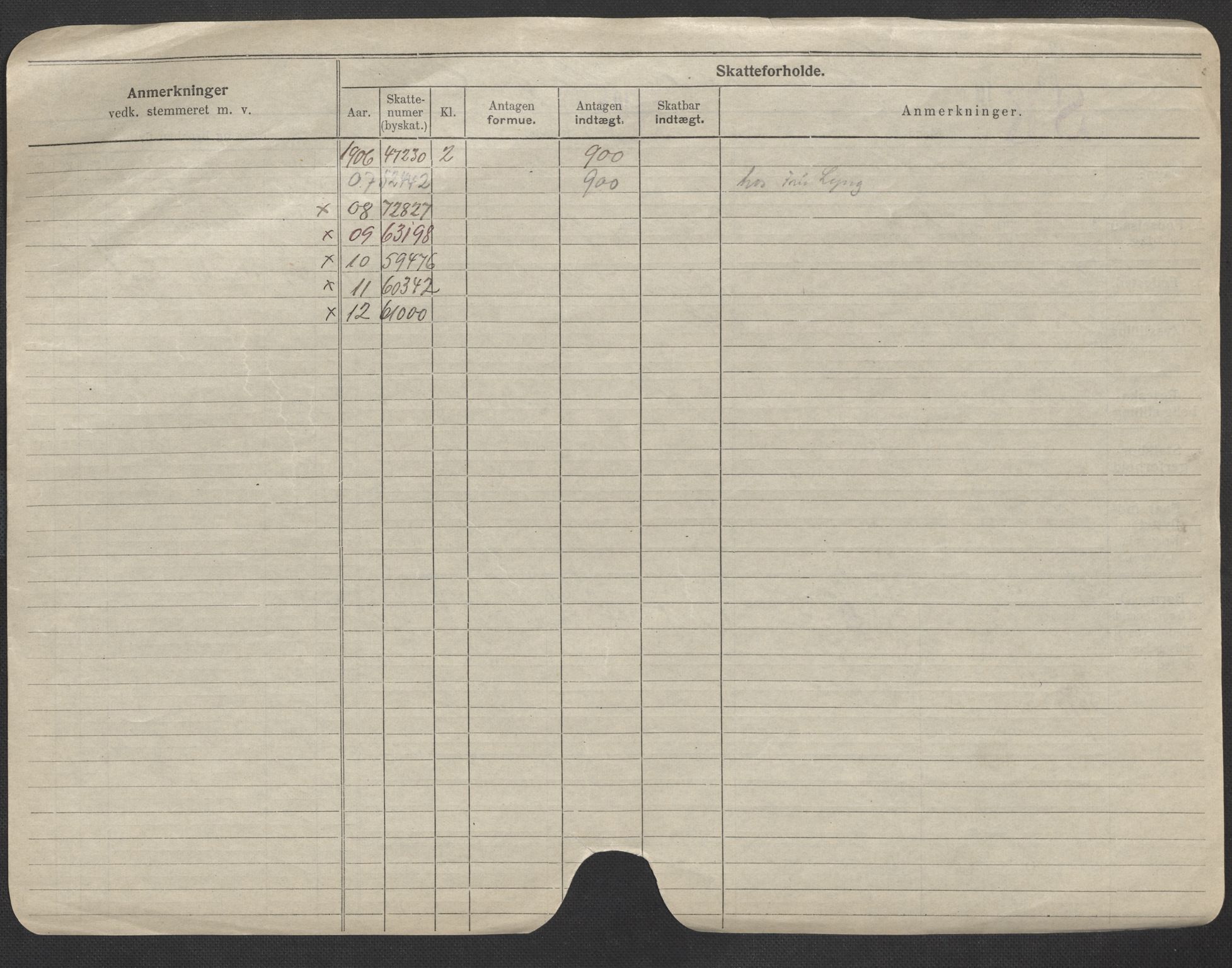 Oslo folkeregister, Registerkort, AV/SAO-A-11715/F/Fa/Fac/L0010: Menn, 1906-1914, p. 4b