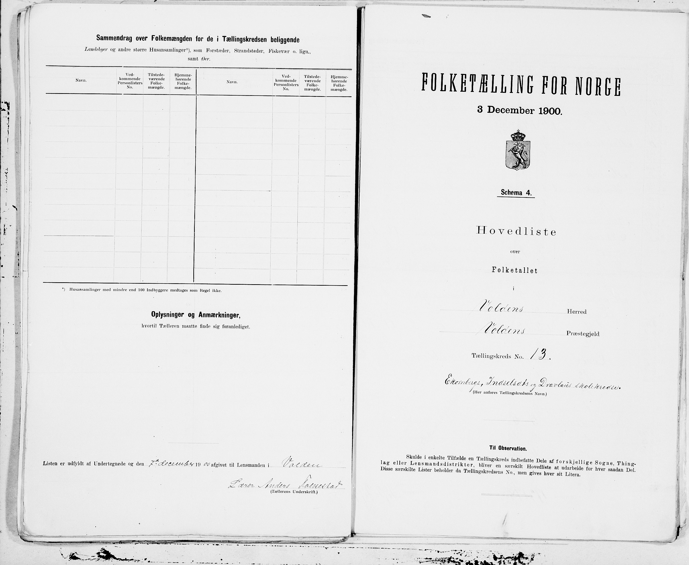 SAT, 1900 census for Volda, 1900, p. 26