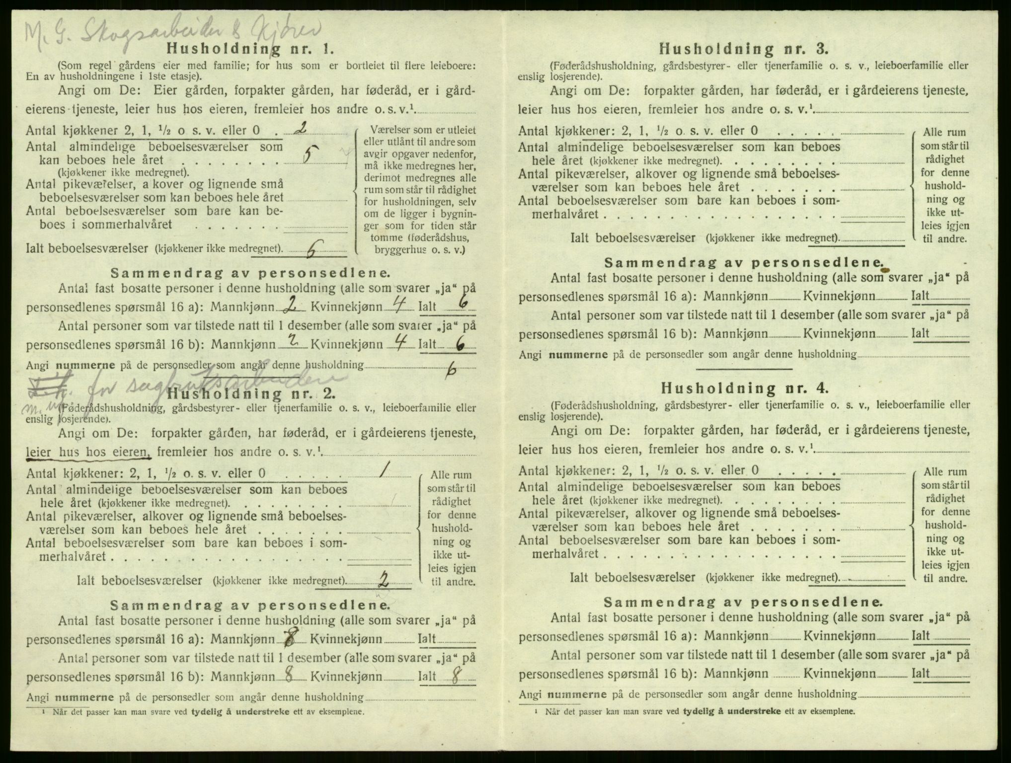 SAKO, 1920 census for Sem, 1920, p. 606