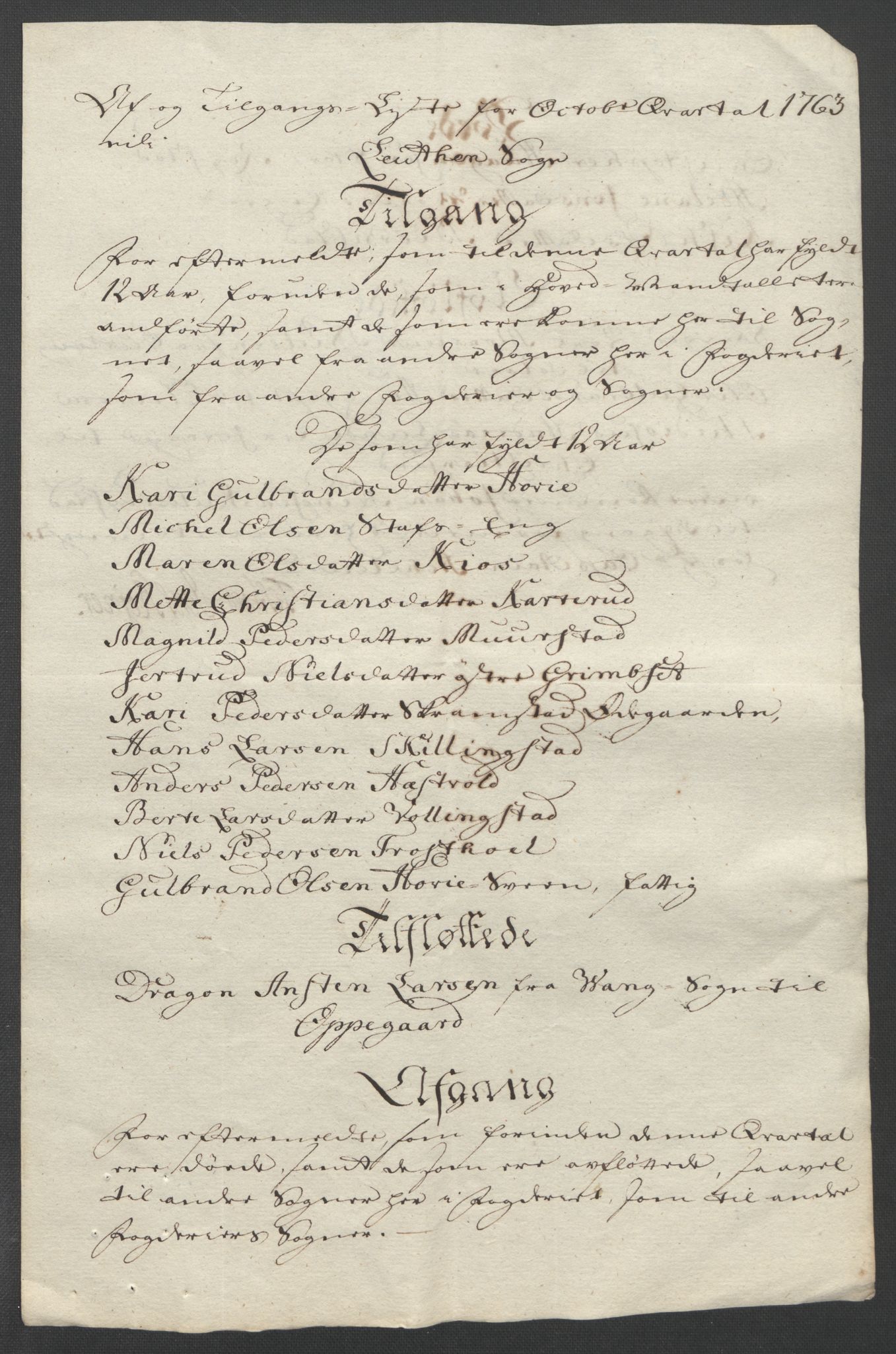 Rentekammeret inntil 1814, Reviderte regnskaper, Fogderegnskap, AV/RA-EA-4092/R16/L1147: Ekstraskatten Hedmark, 1763-1764, p. 79