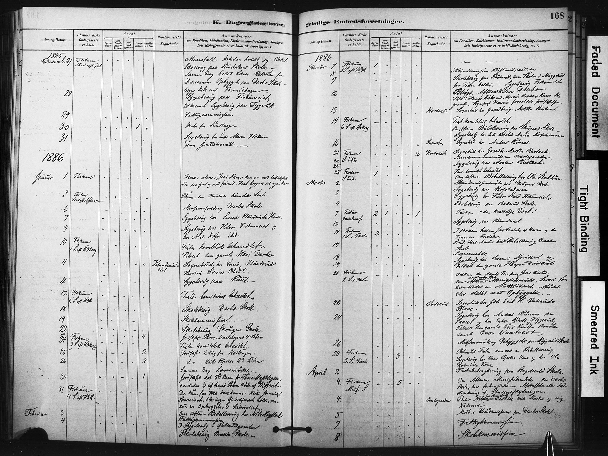 Fiskum kirkebøker, AV/SAKO-A-15/F/Fa/L0002: Parish register (official) no. 2, 1878-1890, p. 168