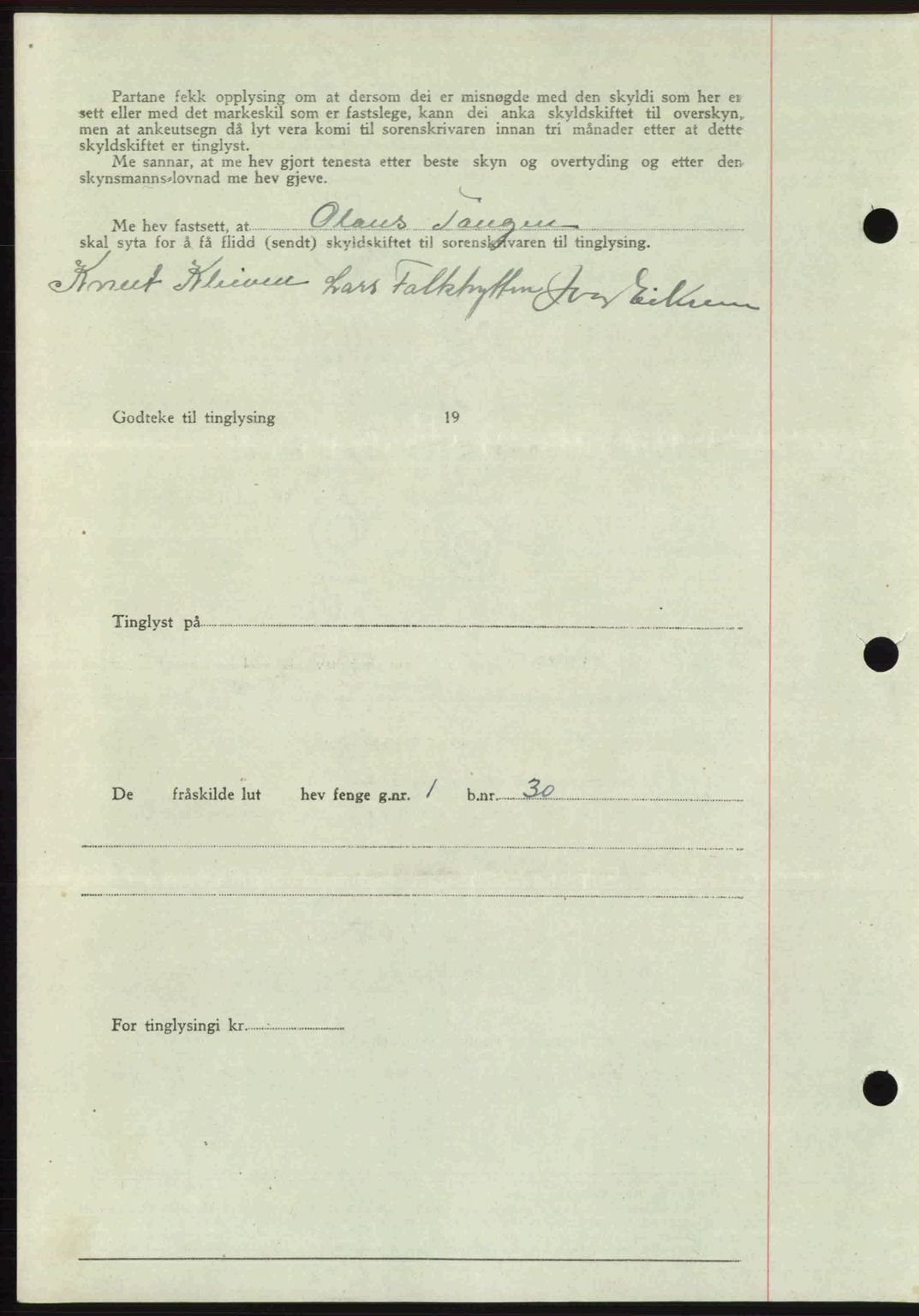 Romsdal sorenskriveri, AV/SAT-A-4149/1/2/2C: Mortgage book no. A21, 1946-1946, Diary no: : 2224/1946