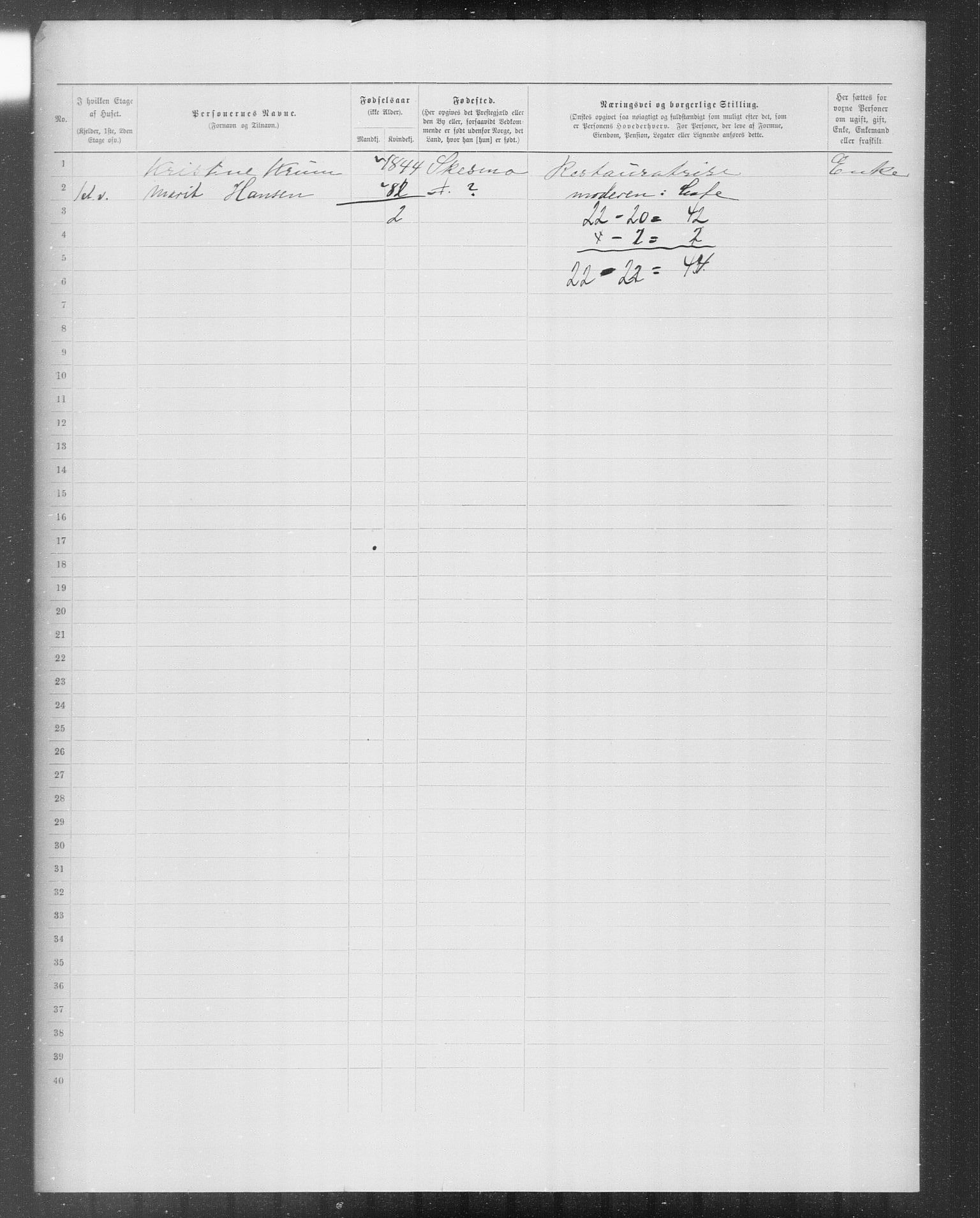 OBA, Municipal Census 1899 for Kristiania, 1899, p. 10071