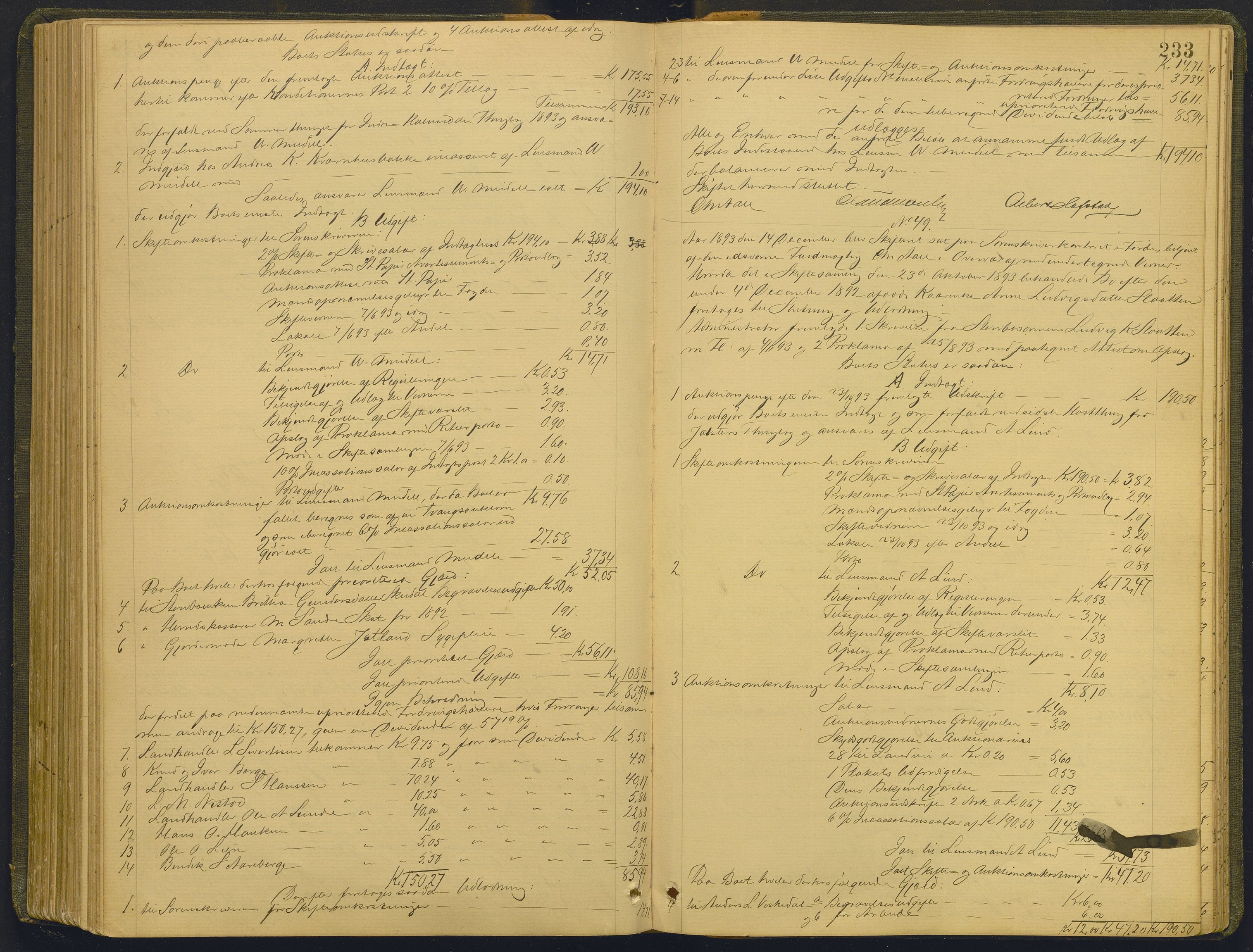 Sunnfjord tingrett, AV/SAB-A-3201/1/H/Hd/L0007: Skifteutlodningsprotokoll, 1889-1894, p. 232b-233a