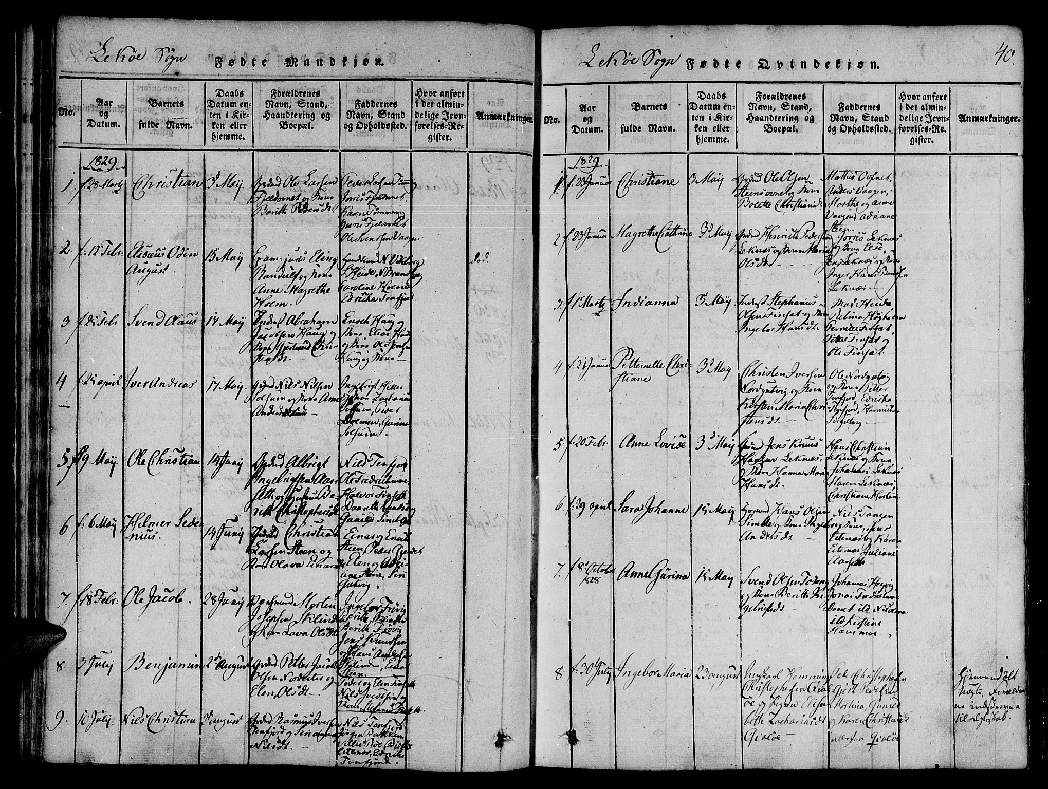 Ministerialprotokoller, klokkerbøker og fødselsregistre - Nord-Trøndelag, SAT/A-1458/780/L0636: Parish register (official) no. 780A03 /2, 1815-1829, p. 40