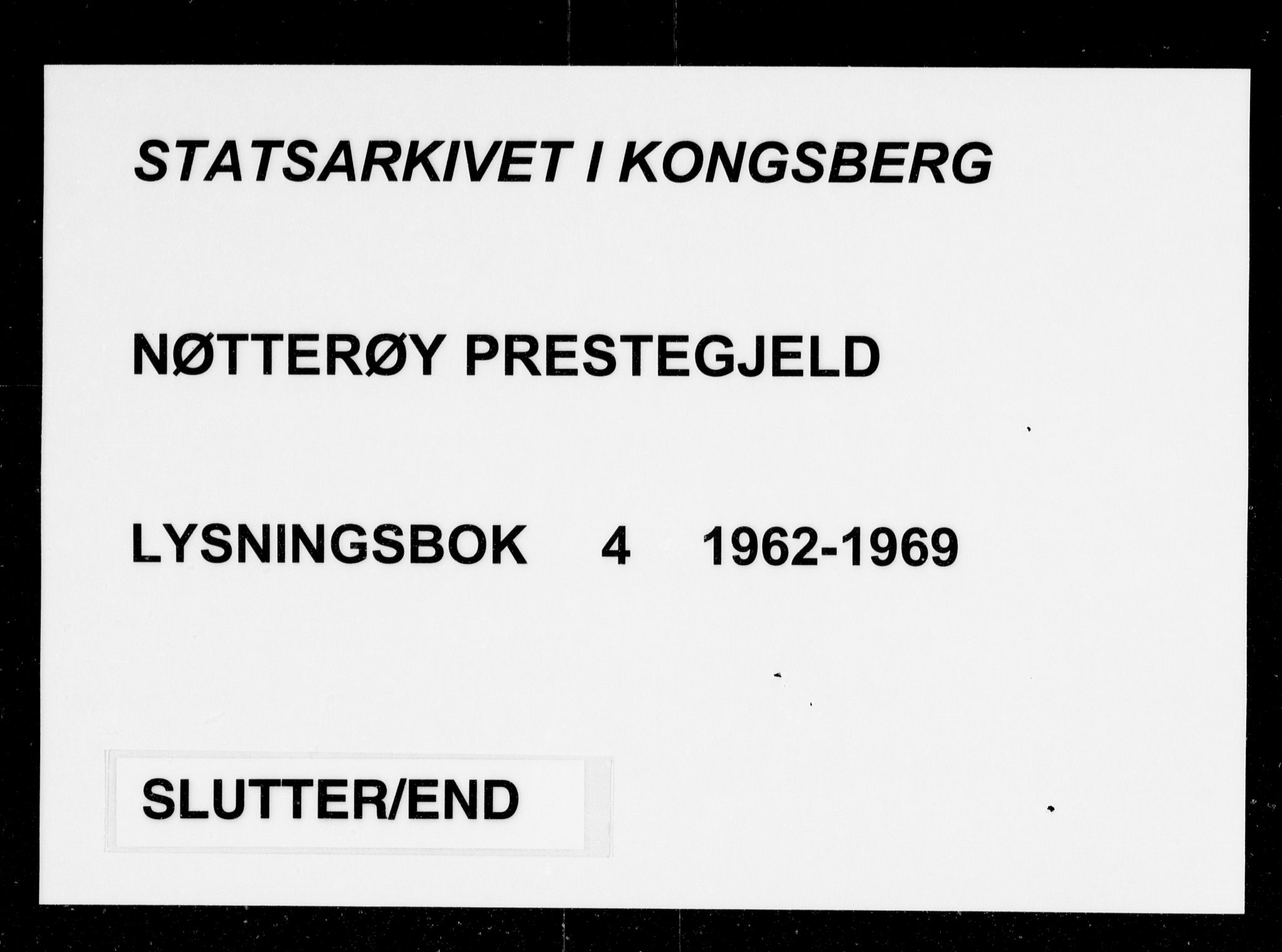 Nøtterøy kirkebøker, AV/SAKO-A-354/H/Ha/L0004: Banns register no. 4, 1962-1969