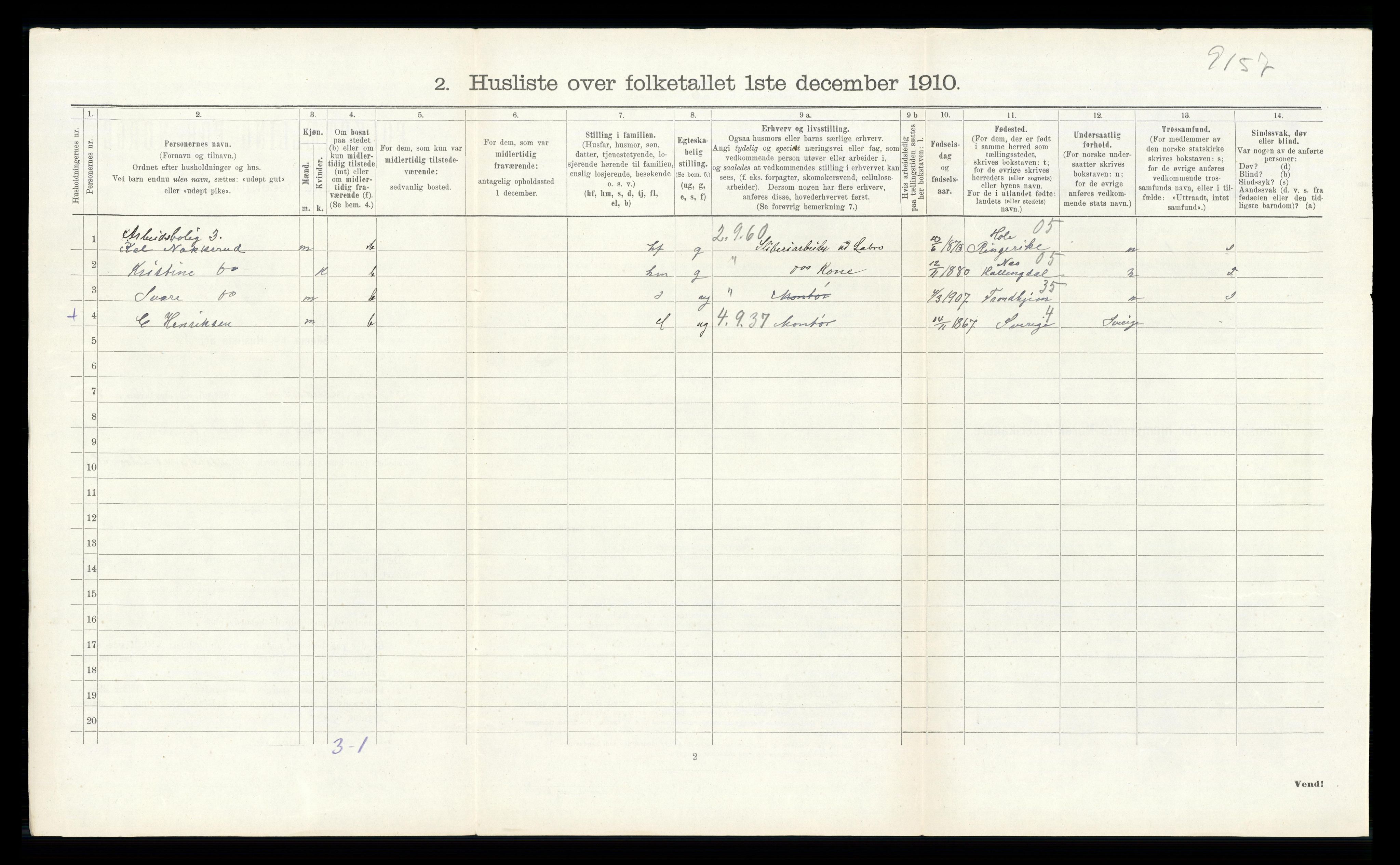 RA, 1910 census for Øvre Sandsvær, 1910, p. 756