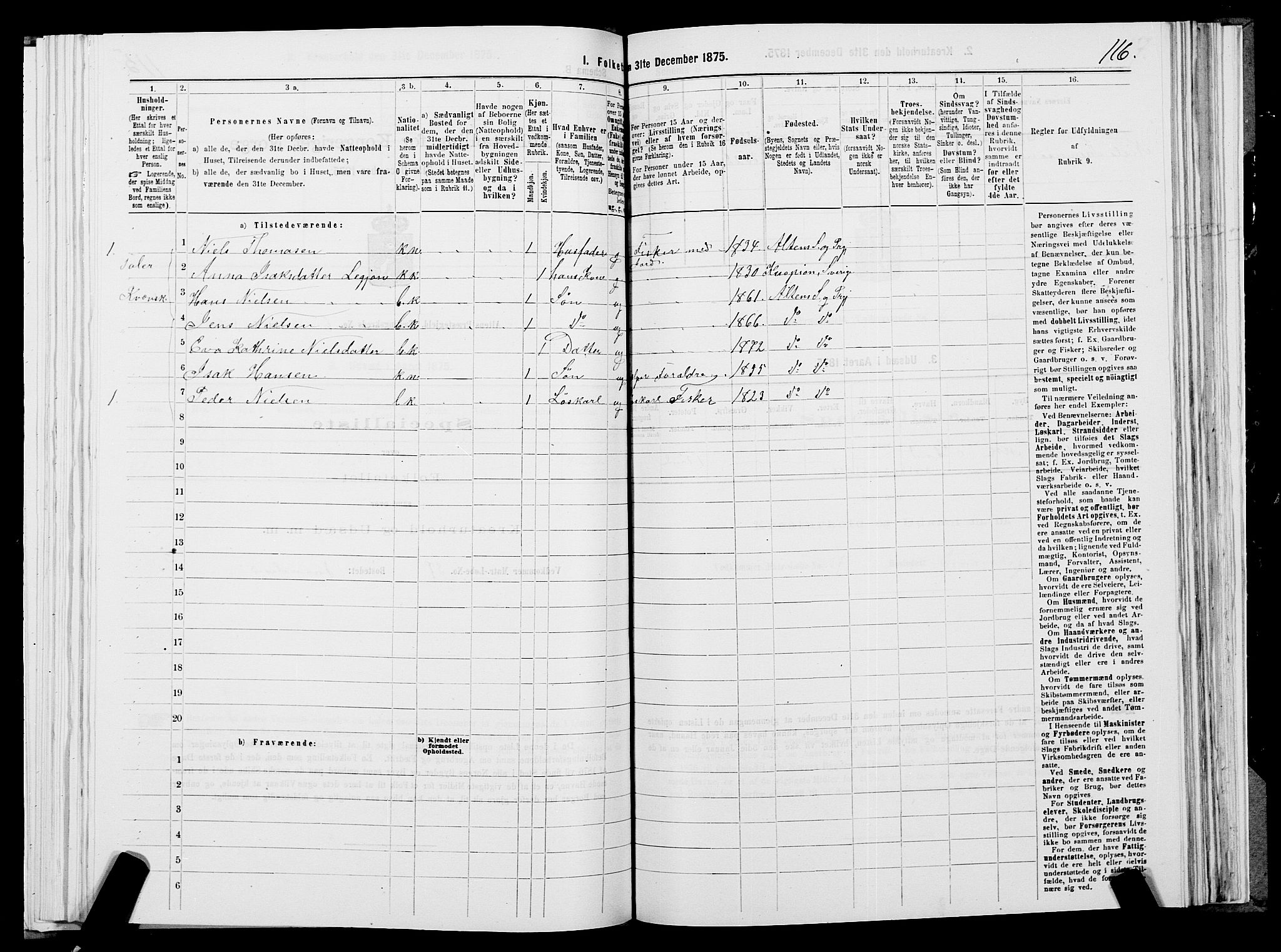 SATØ, 1875 census for 2012P Alta, 1875, p. 3116