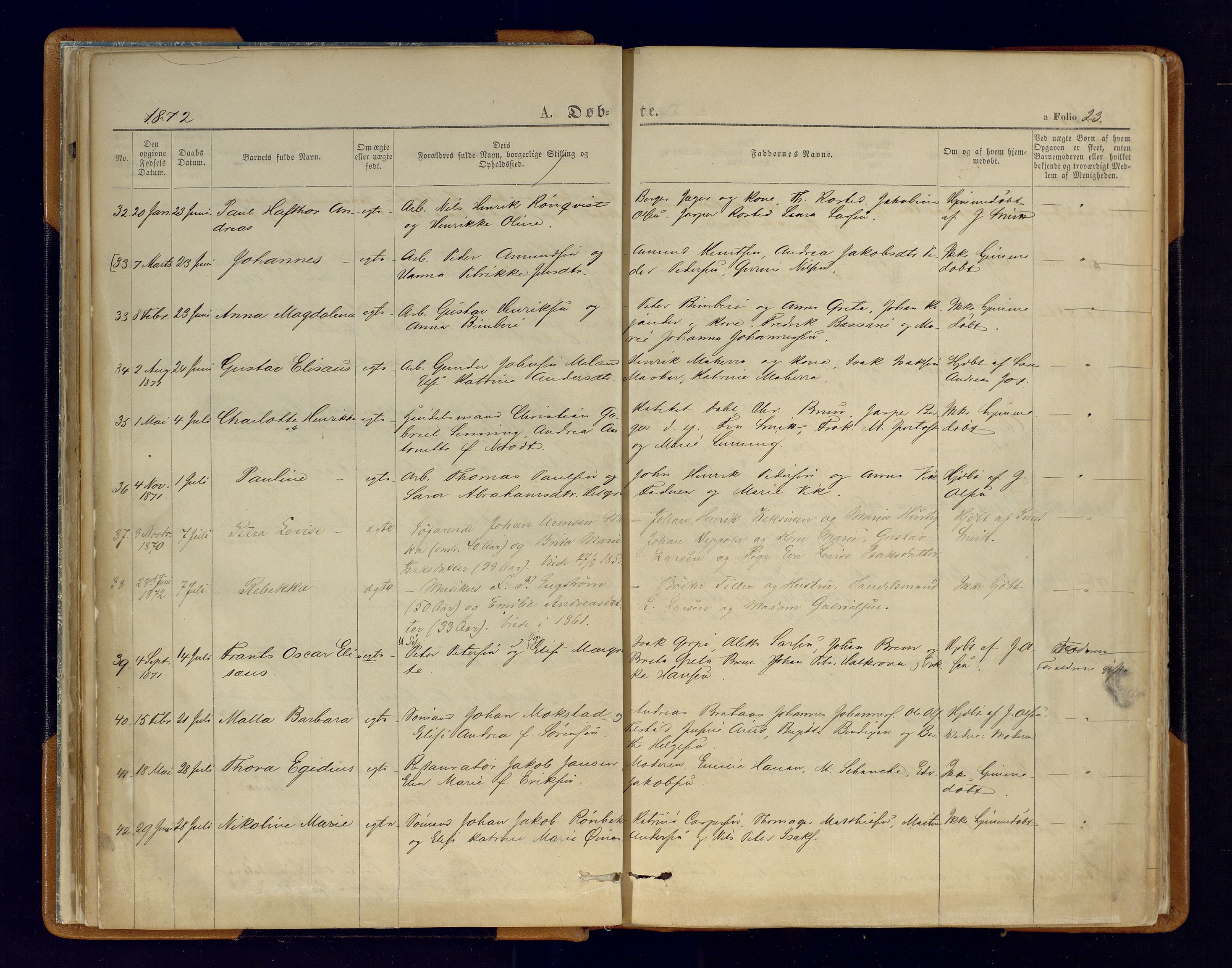 Hammerfest sokneprestkontor, SATØ/S-1347/H/Ha/L0006.kirke: Parish register (official) no. 6, 1869-1877, p. 23