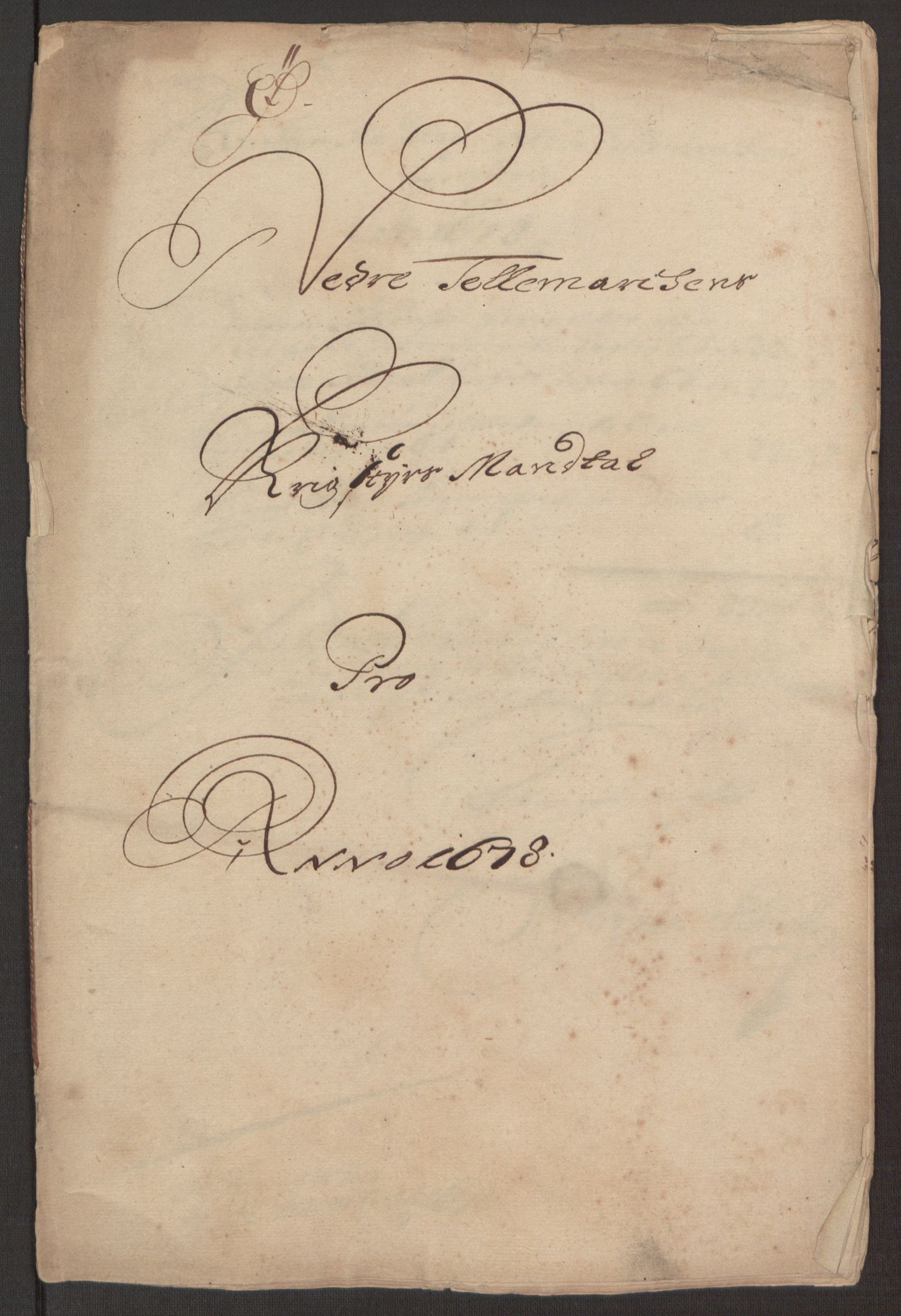 Rentekammeret inntil 1814, Reviderte regnskaper, Fogderegnskap, RA/EA-4092/R35/L2069: Fogderegnskap Øvre og Nedre Telemark, 1678, p. 229