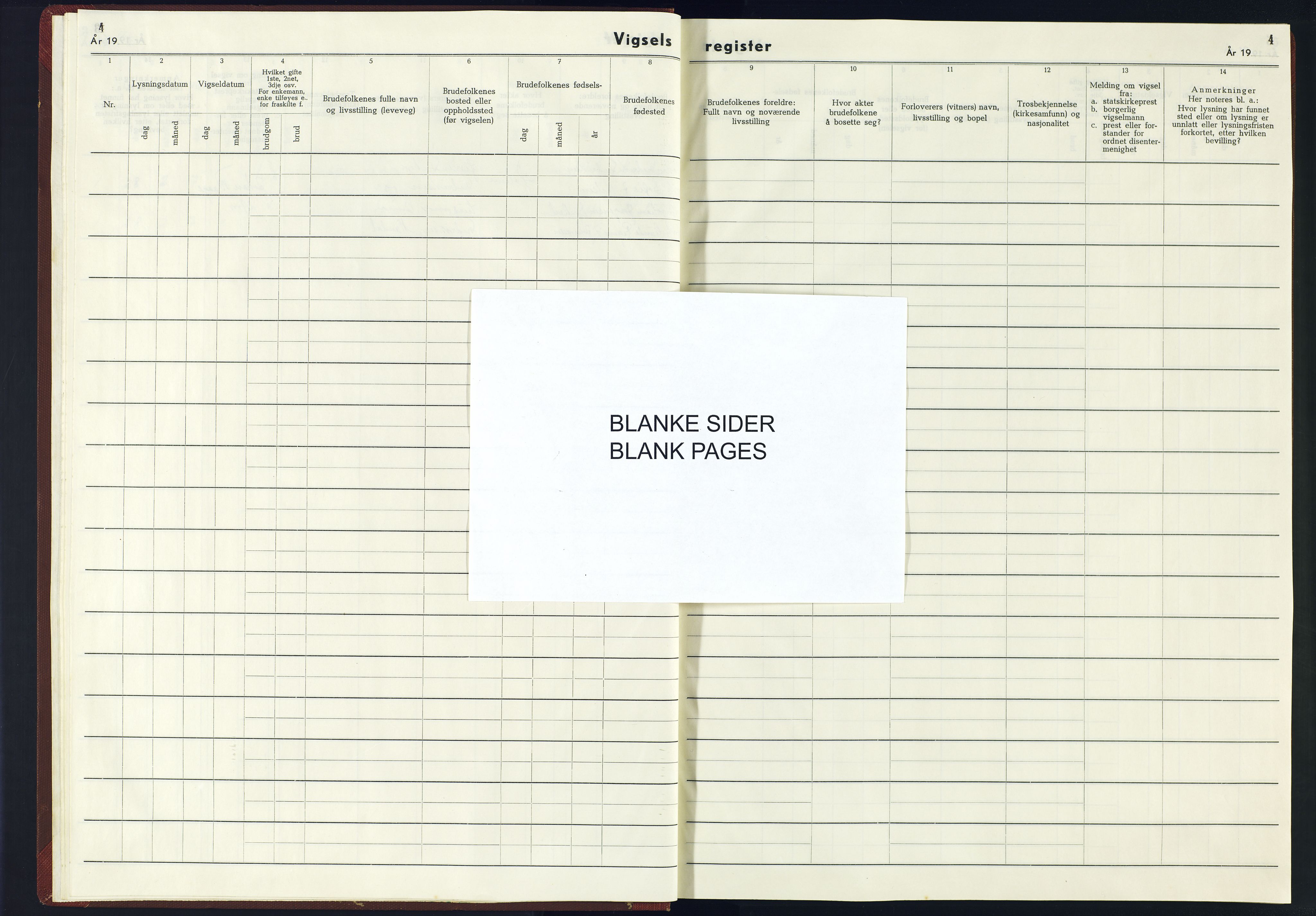 Holum sokneprestkontor, AV/SAK-1111-0022/J/Jb/L0004: Marriage register no. II.6.4, 1943-1945