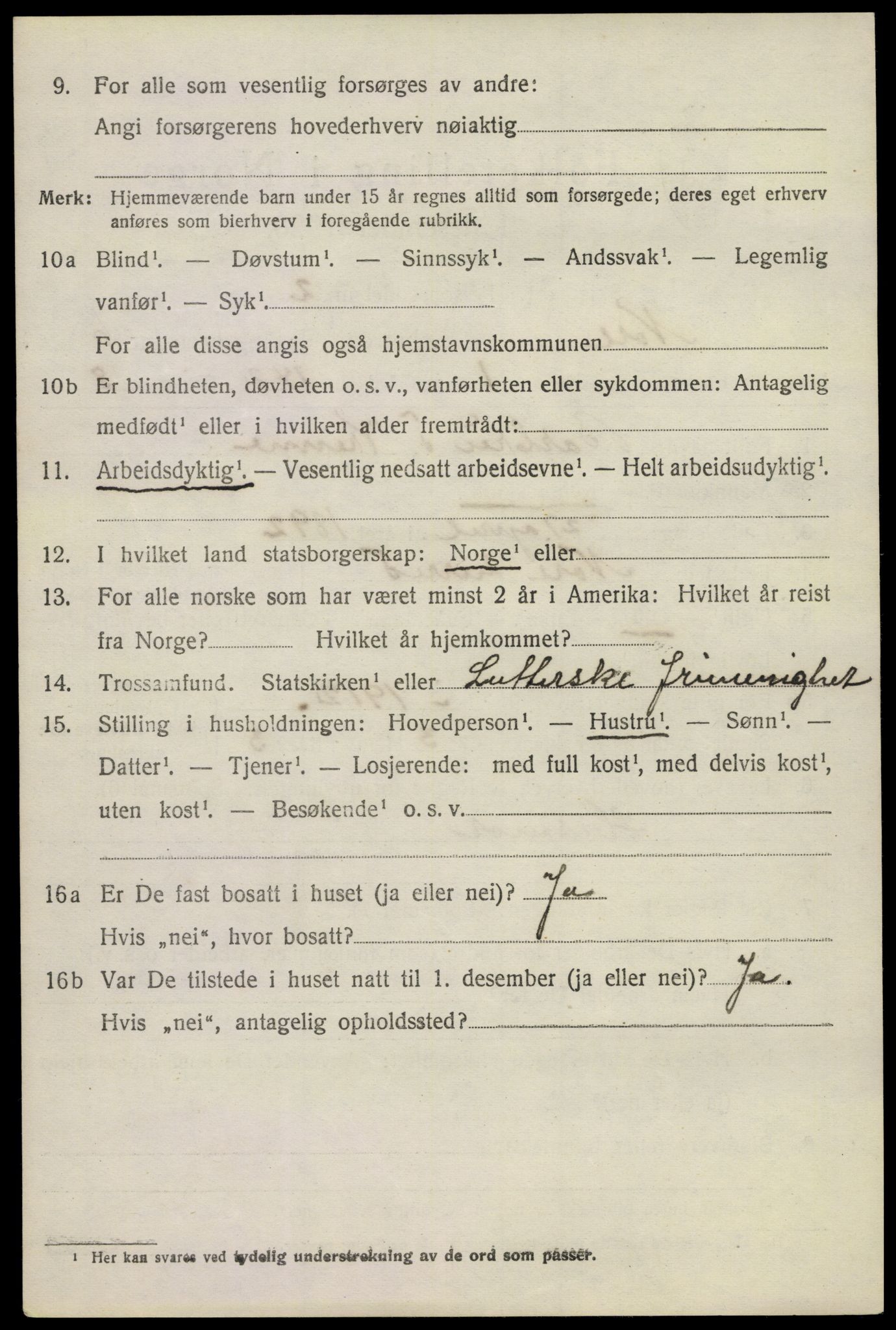 SAKO, 1920 census for Nore, 1920, p. 2481