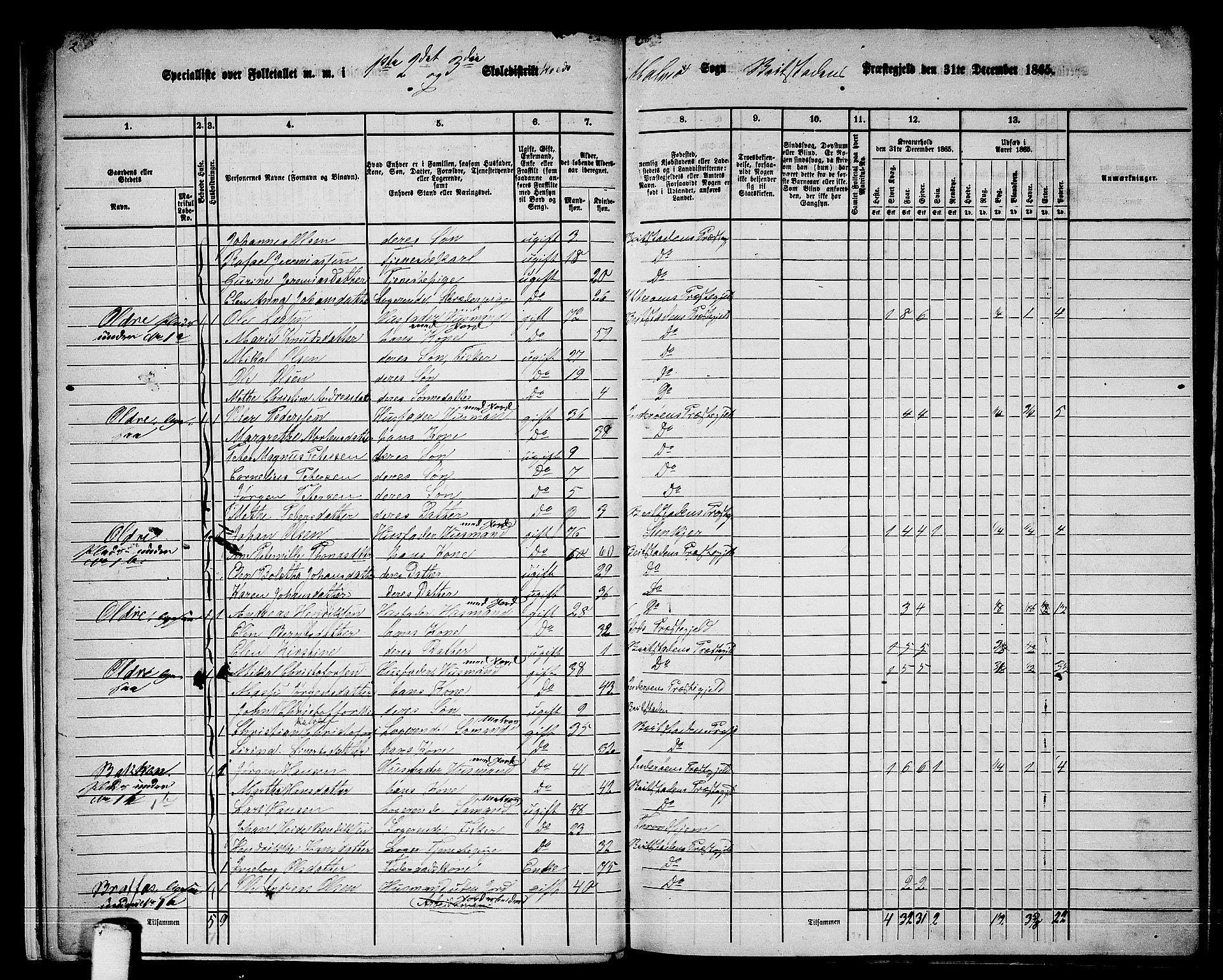 RA, 1865 census for Beitstad, 1865, p. 14