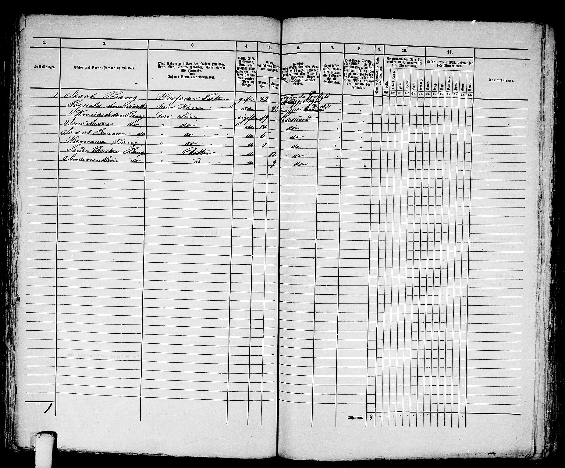 RA, 1865 census for Ålesund, 1865, p. 420
