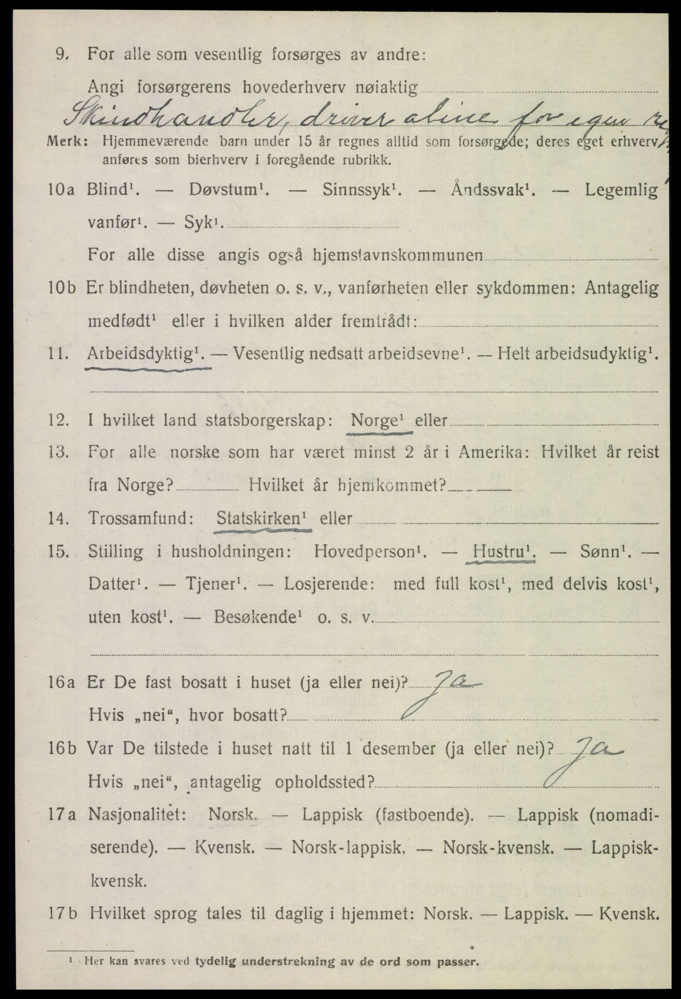 SAT, 1920 census for Otterøy, 1920, p. 2270