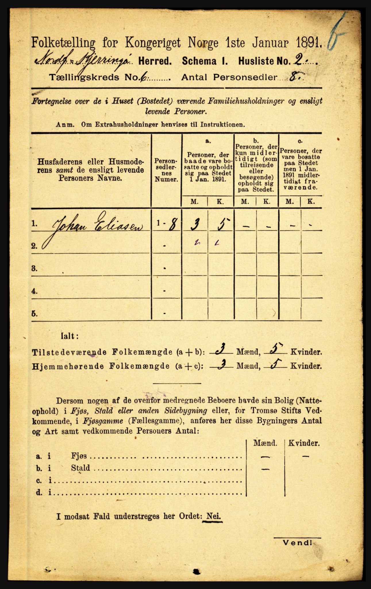 RA, 1891 census for 1846 Nordfold-Kjerringøy, 1891, p. 1355