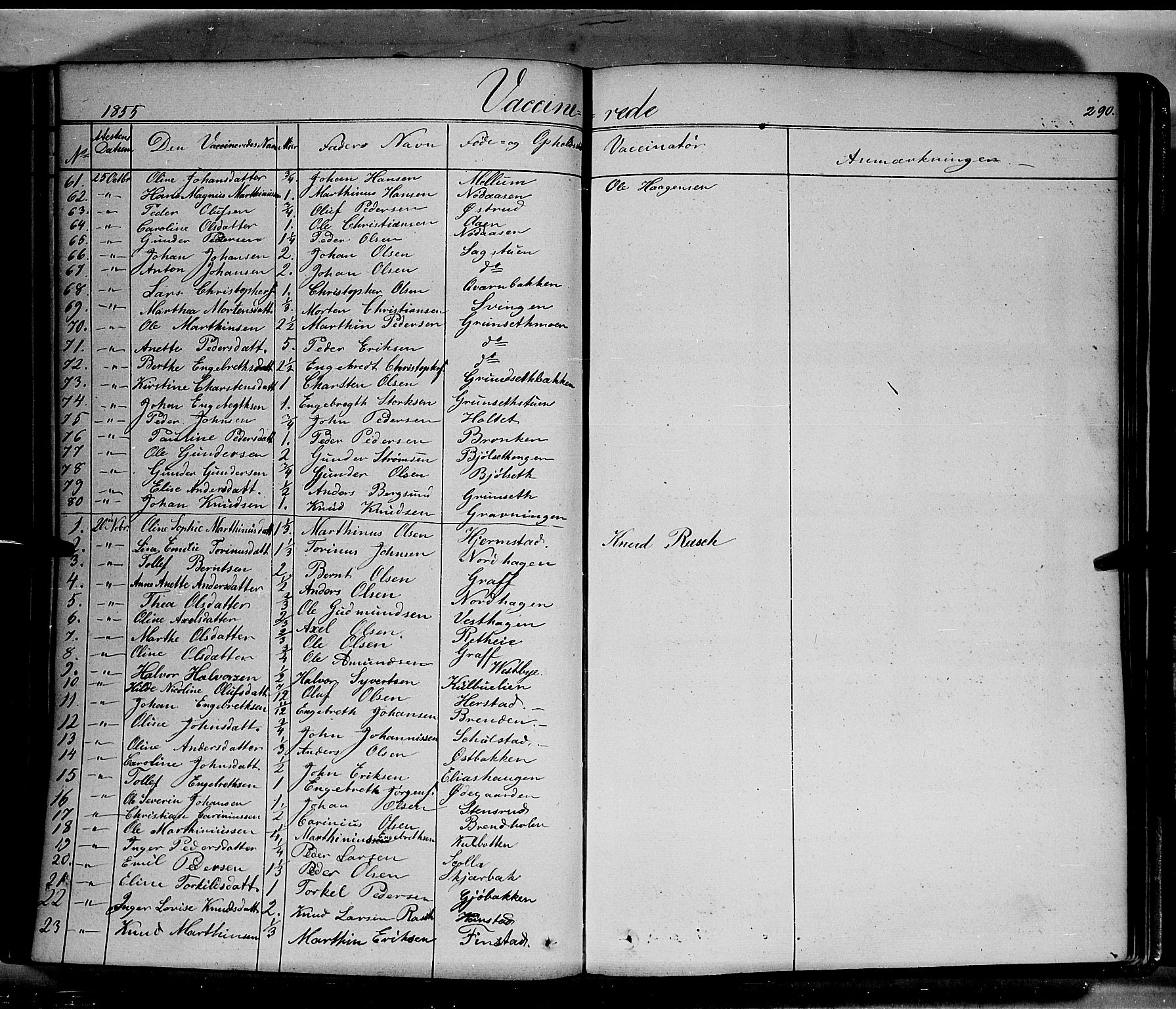 Elverum prestekontor, AV/SAH-PREST-044/H/Ha/Haa/L0009: Parish register (official) no. 9, 1843-1856, p. 290