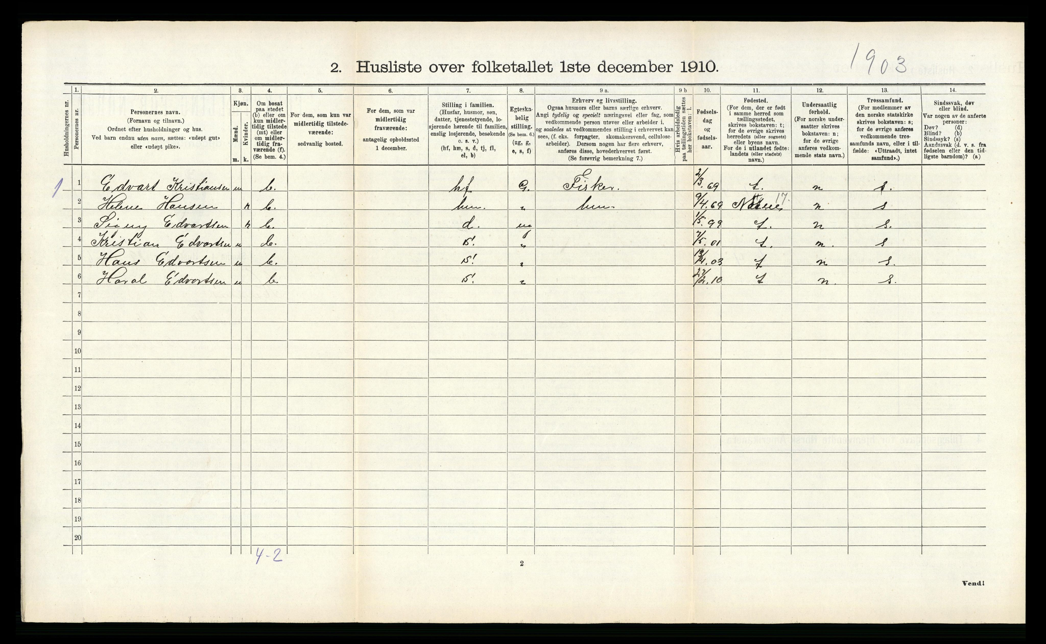 RA, 1910 census for Hemnes, 1910, p. 785