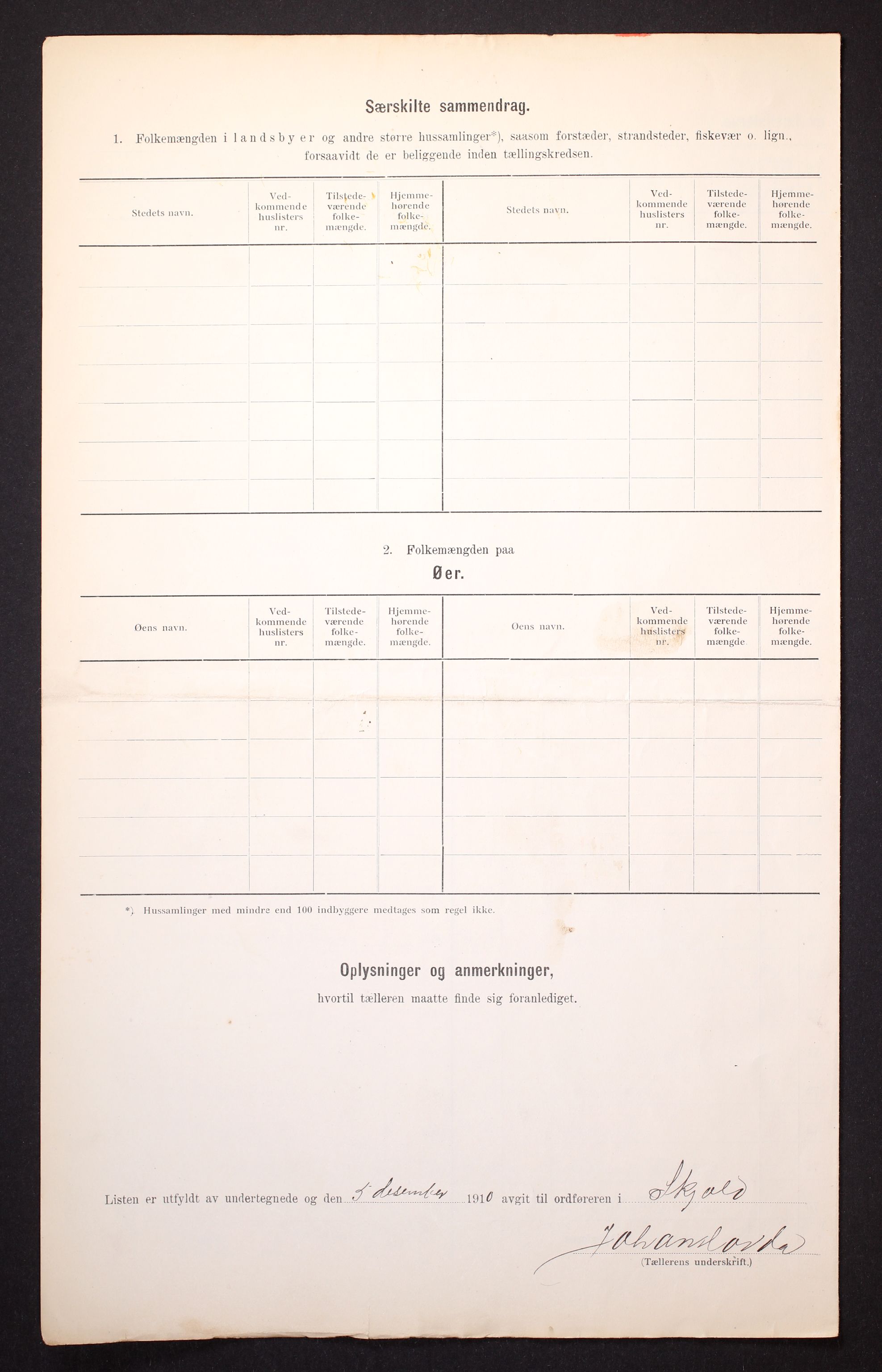 RA, 1910 census for Skjold, 1910, p. 6