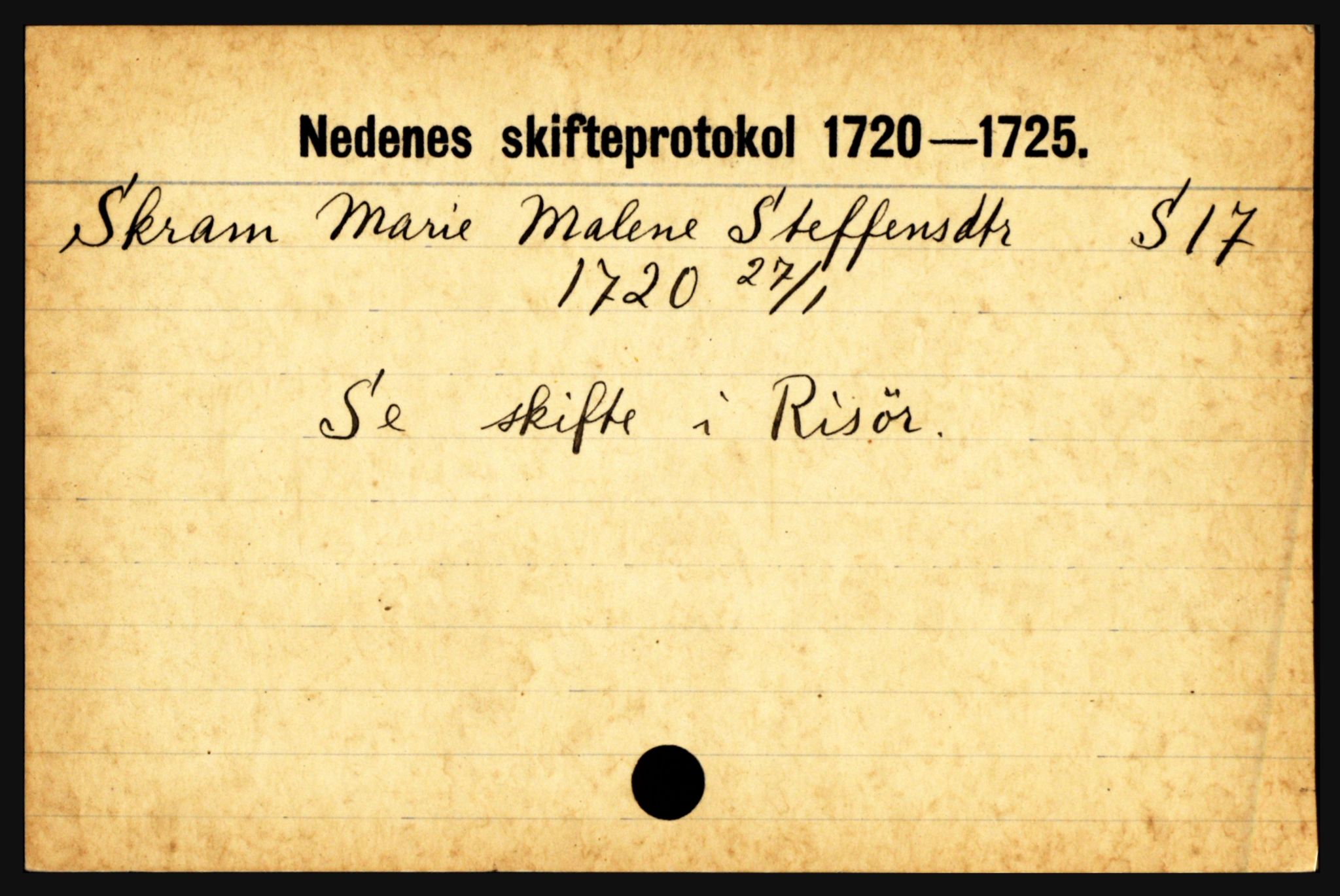 Nedenes sorenskriveri før 1824, AV/SAK-1221-0007/H, p. 27183