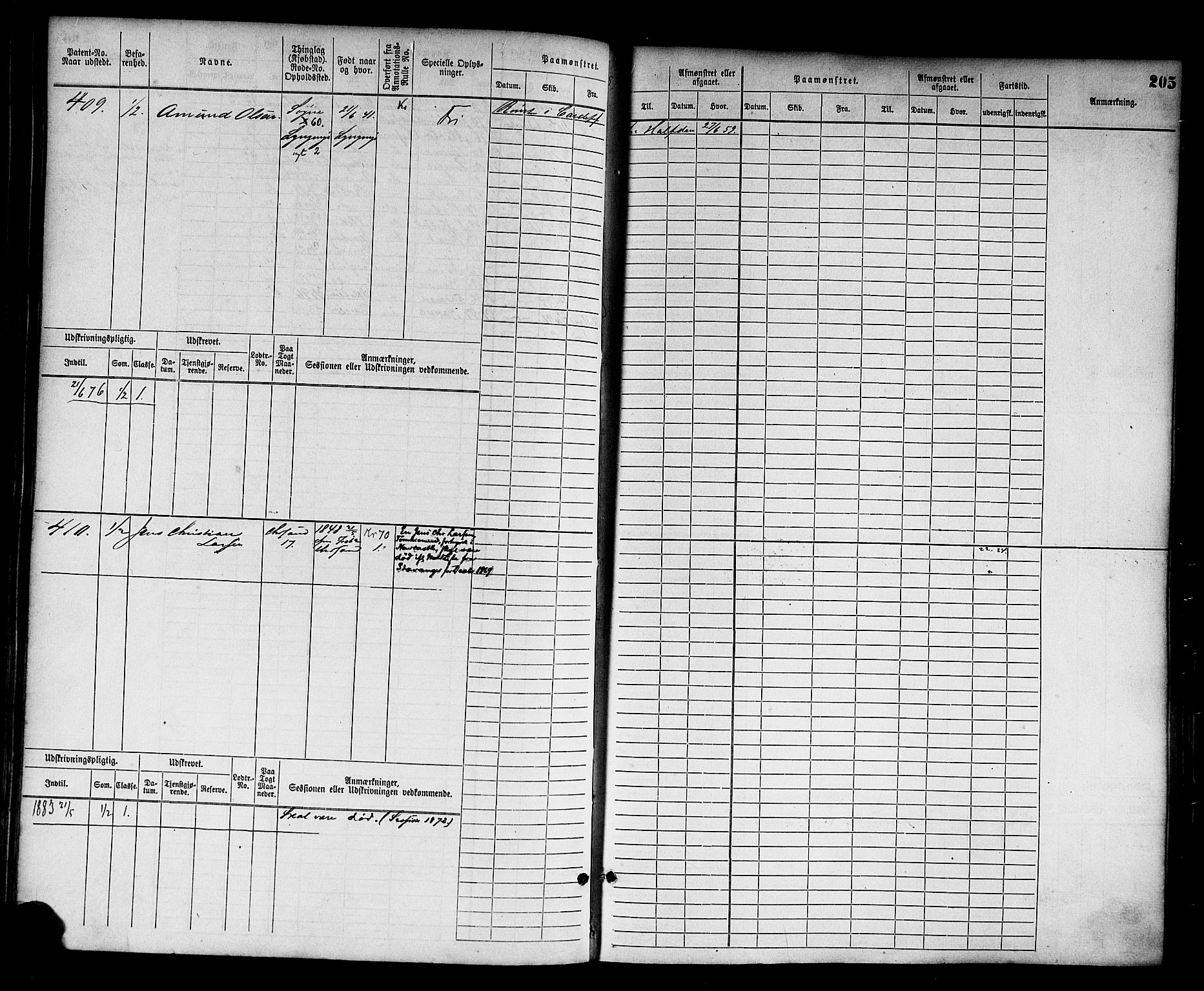 Kristiansand mønstringskrets, AV/SAK-2031-0015/F/Fb/L0003: Hovedrulle nr 1-762, I-10, 1860-1911, p. 216