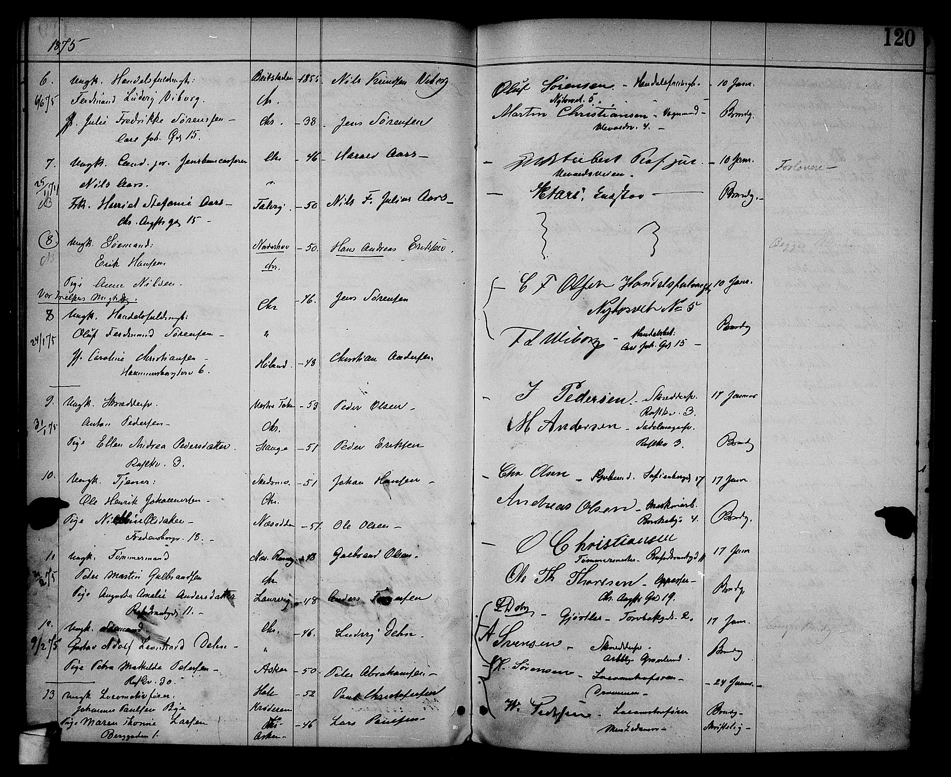 Trefoldighet prestekontor Kirkebøker, AV/SAO-A-10882/H/Ha/L0002: Banns register no. 2, 1870-1878, p. 120