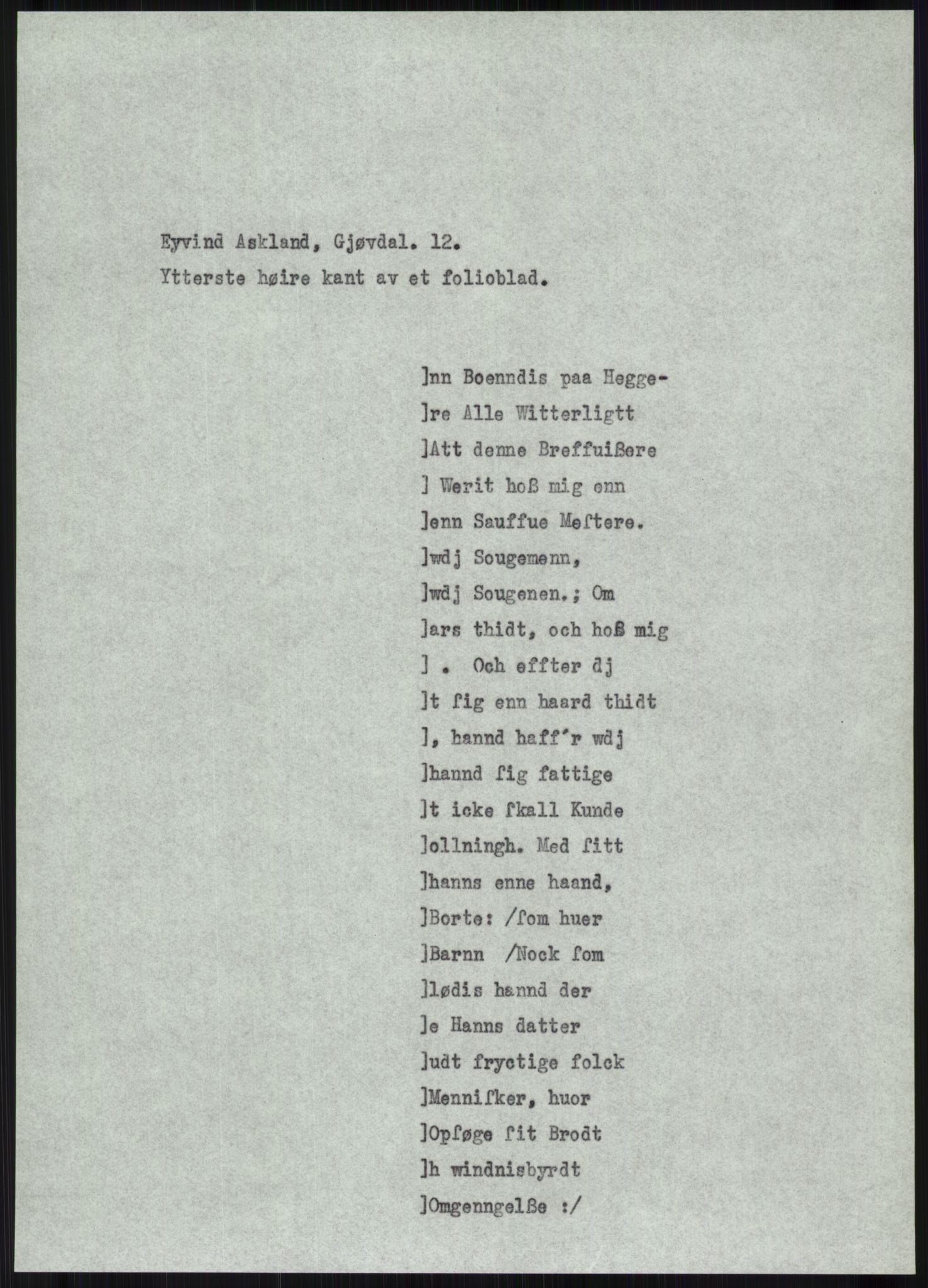 Samlinger til kildeutgivelse, Diplomavskriftsamlingen, AV/RA-EA-4053/H/Ha, p. 260